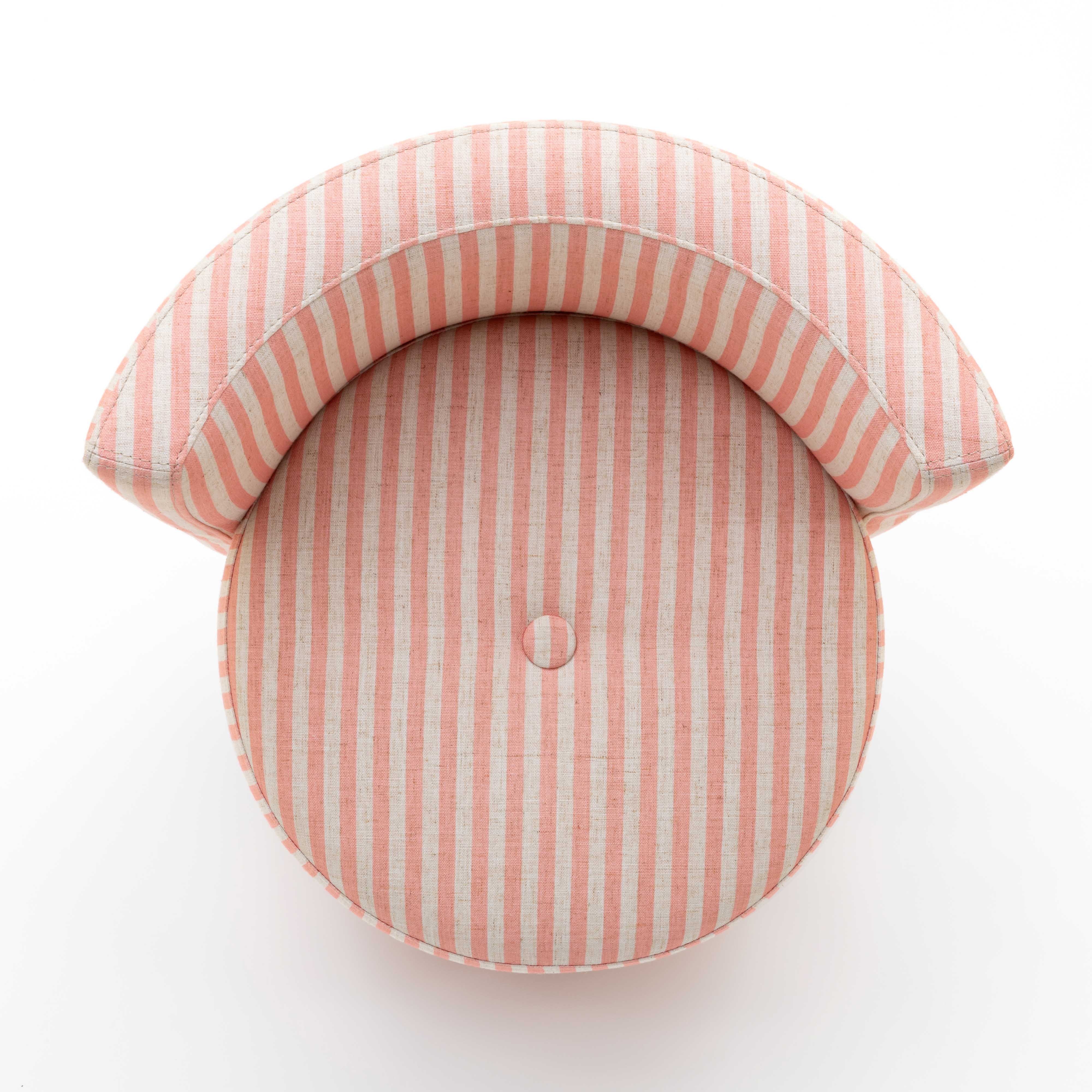 Alyssa Striped Performance Linen Rolling Desk Chair