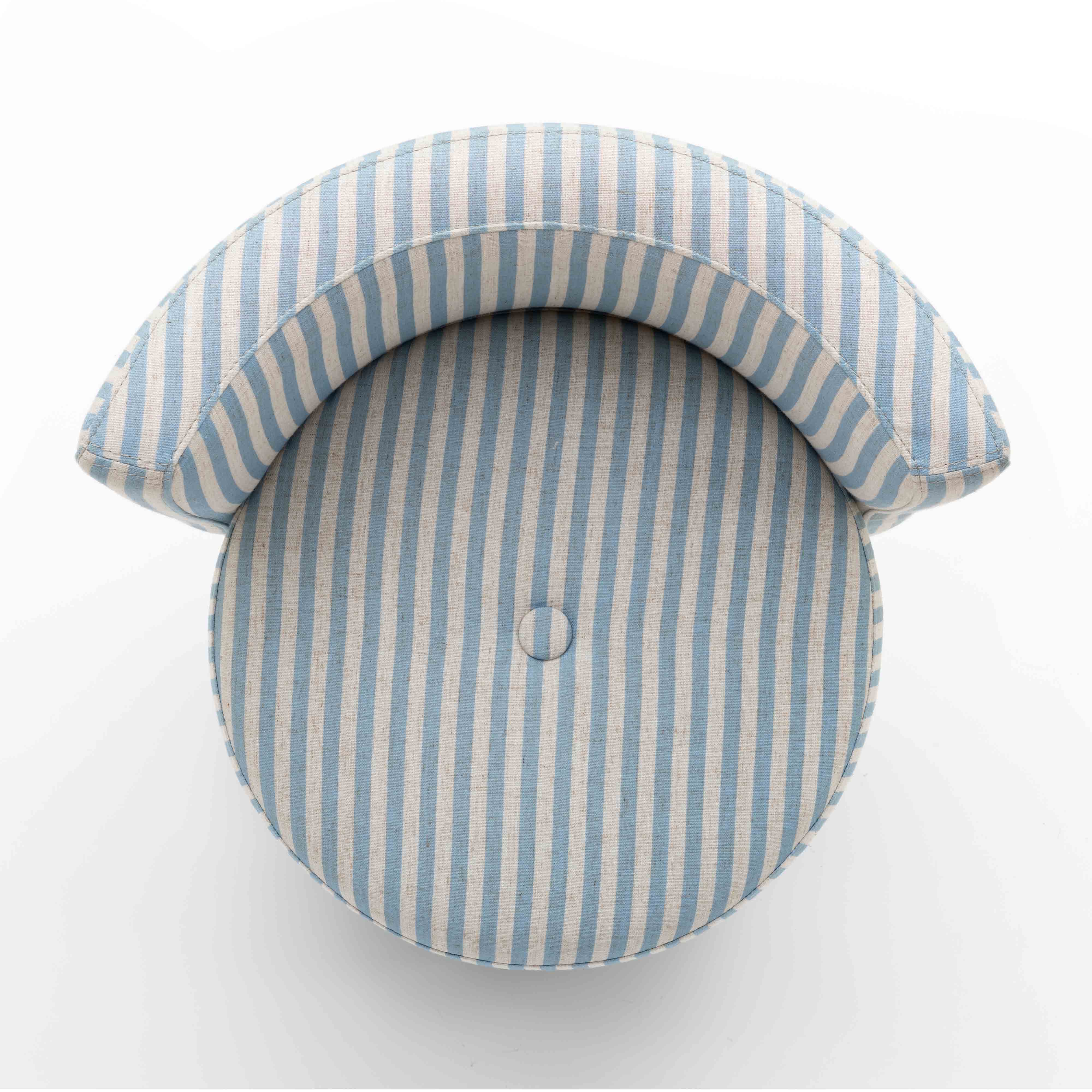 Alyssa Striped Performance Linen Rolling Desk Chair