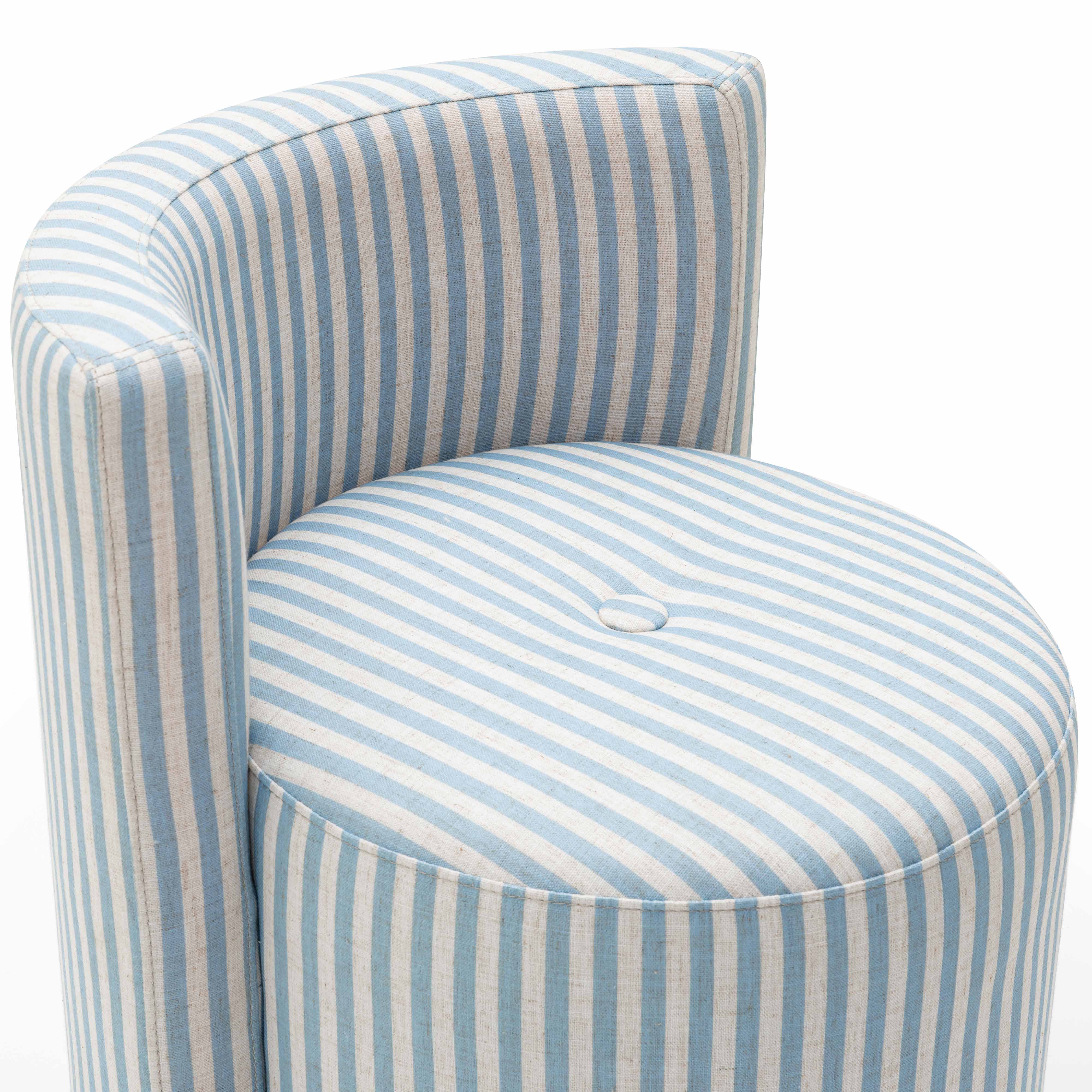 Alyssa Striped Performance Linen Rolling Desk Chair