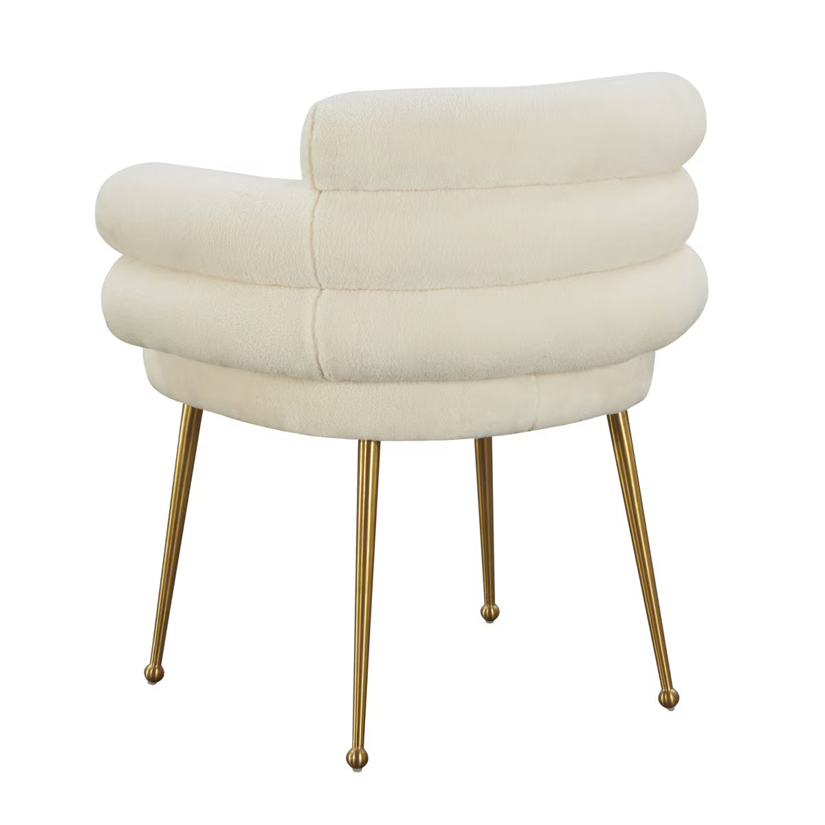 Dente Cream Faux Sheepskin Dining Chair by Inspire Me! Home Decor