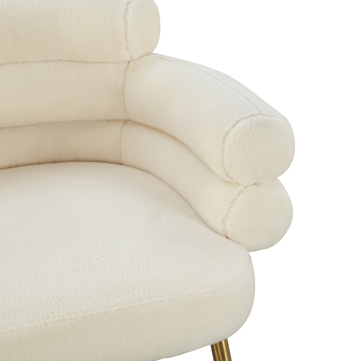 Dente Cream Faux Sheepskin Dining Chair by Inspire Me! Home Decor