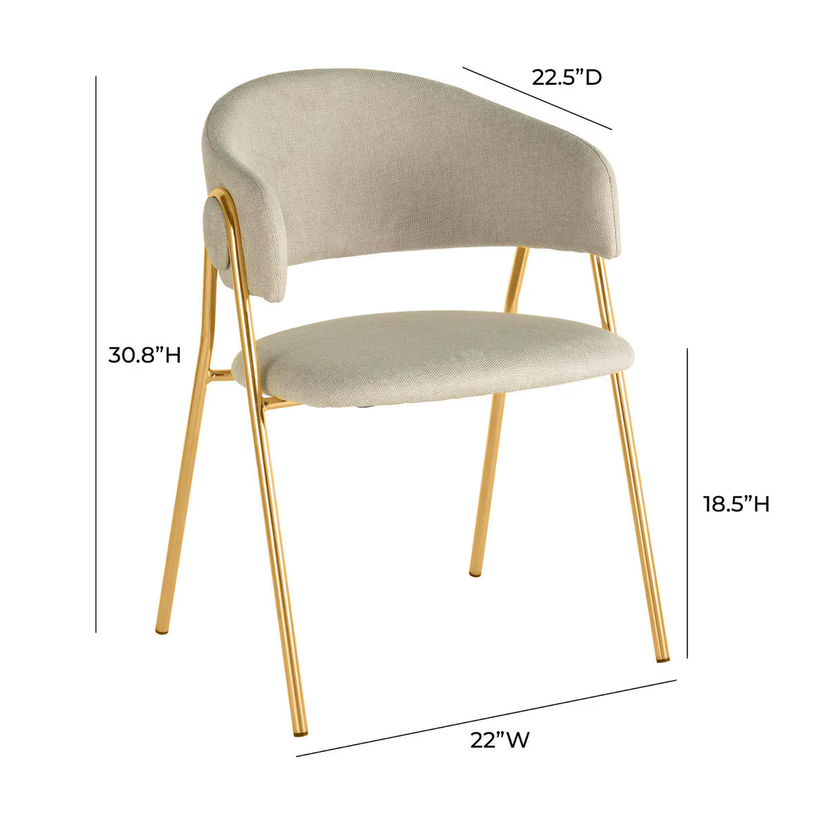 Lara Cream Dining Chair - Set of 2