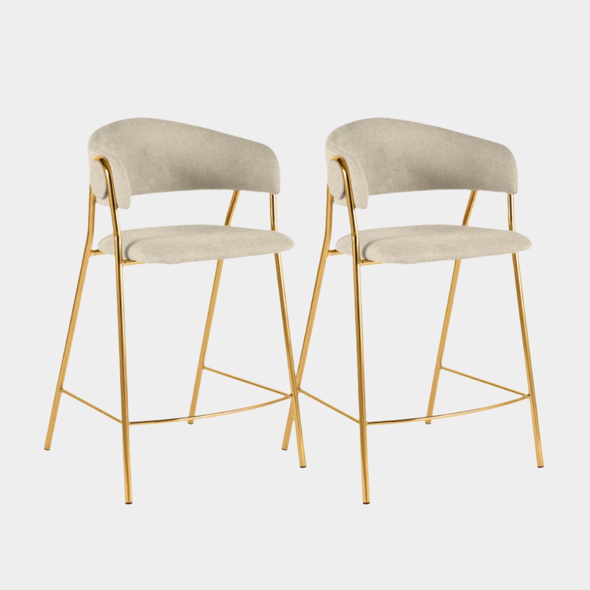 Lara Cream Counter Stool - Set of 2