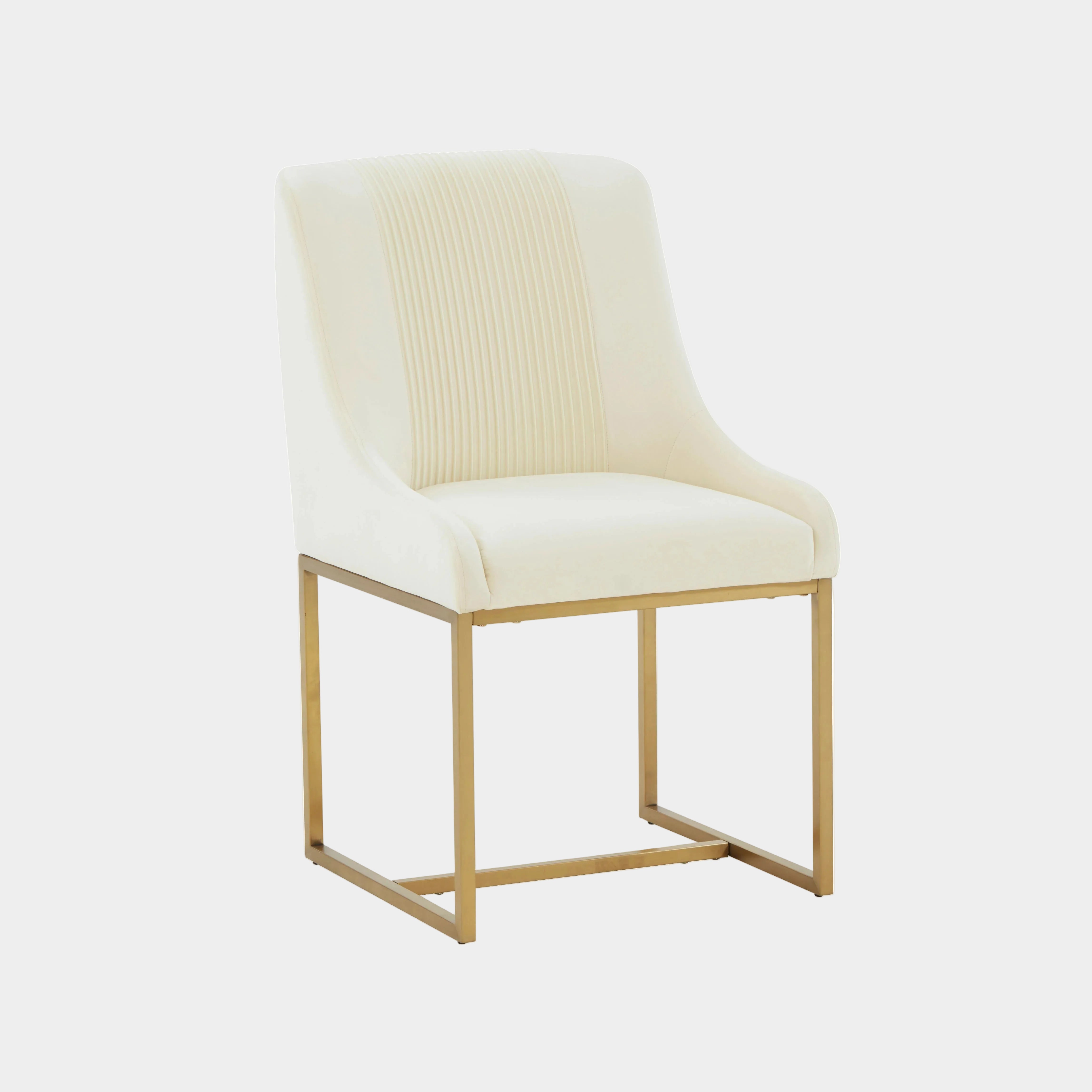 Lisa Pleated Performance Velvet Dining Chair