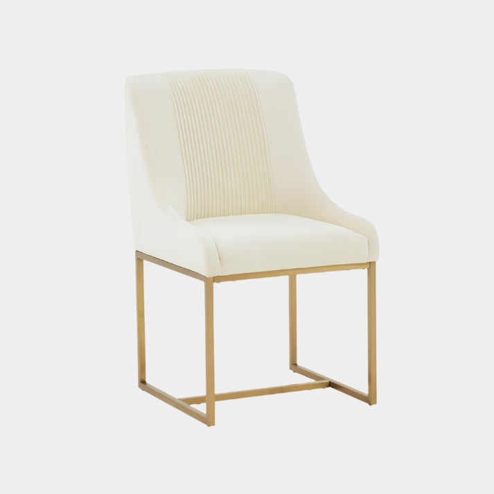 Lisa Pleated Velvet Dining Chair