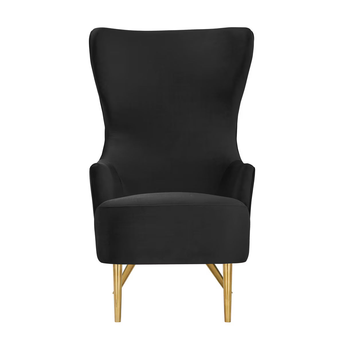 Julia Black Velvet Wingback Chair By Inspire Me! Home Decor