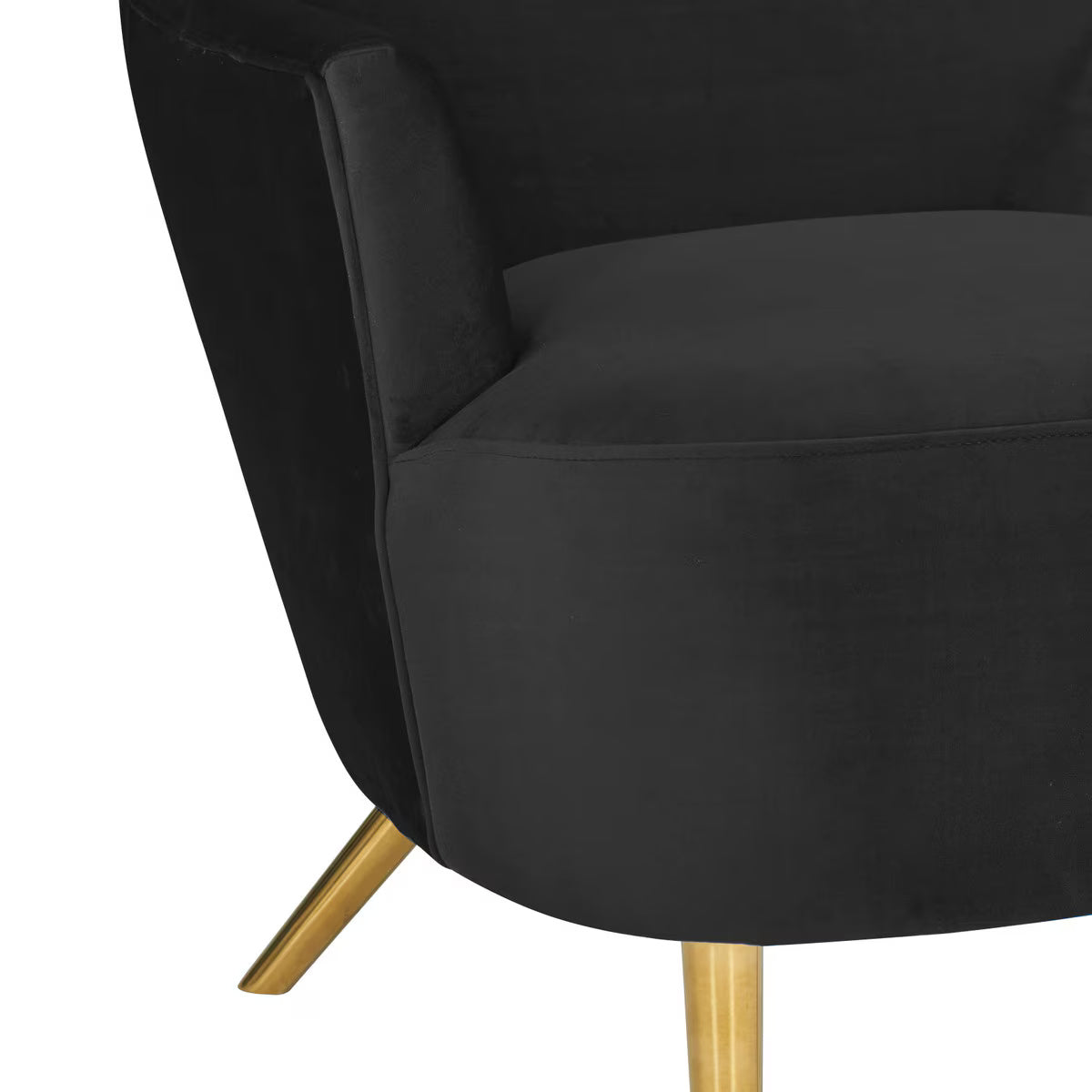 Julia Black Velvet Wingback Chair By Inspire Me! Home Decor