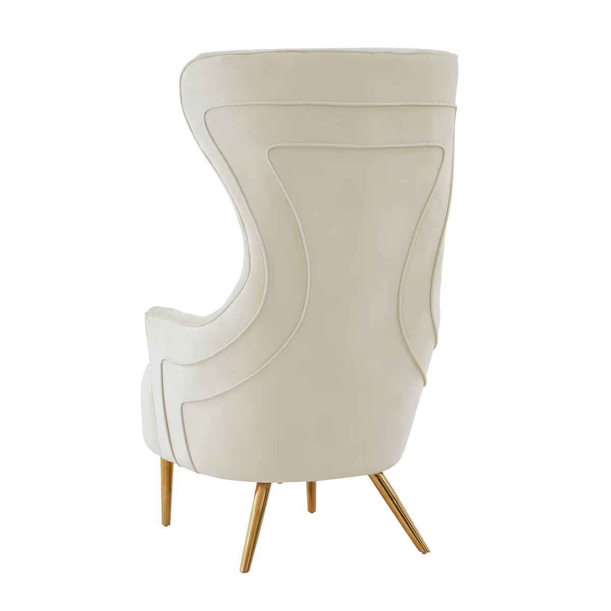 Jezebel Cream Velvet Wingback Chair by Inspire Me! Home DÃ©cor