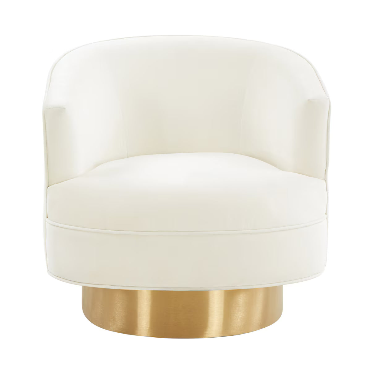 Stella Cream Velvet Swivel Chair by Inspire Me! Home Decor