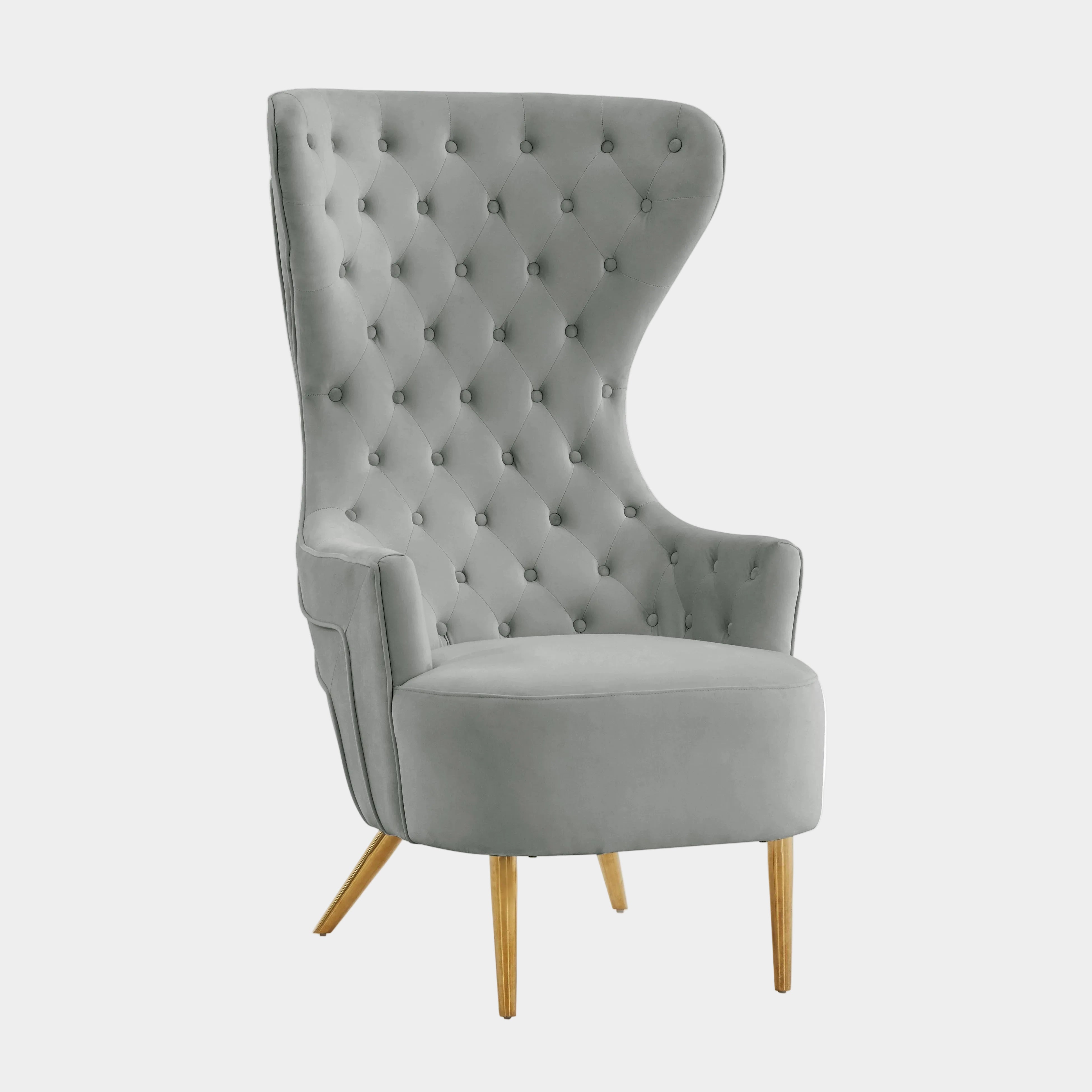 Jezebel Performance Velvet Wingback Accent Chair