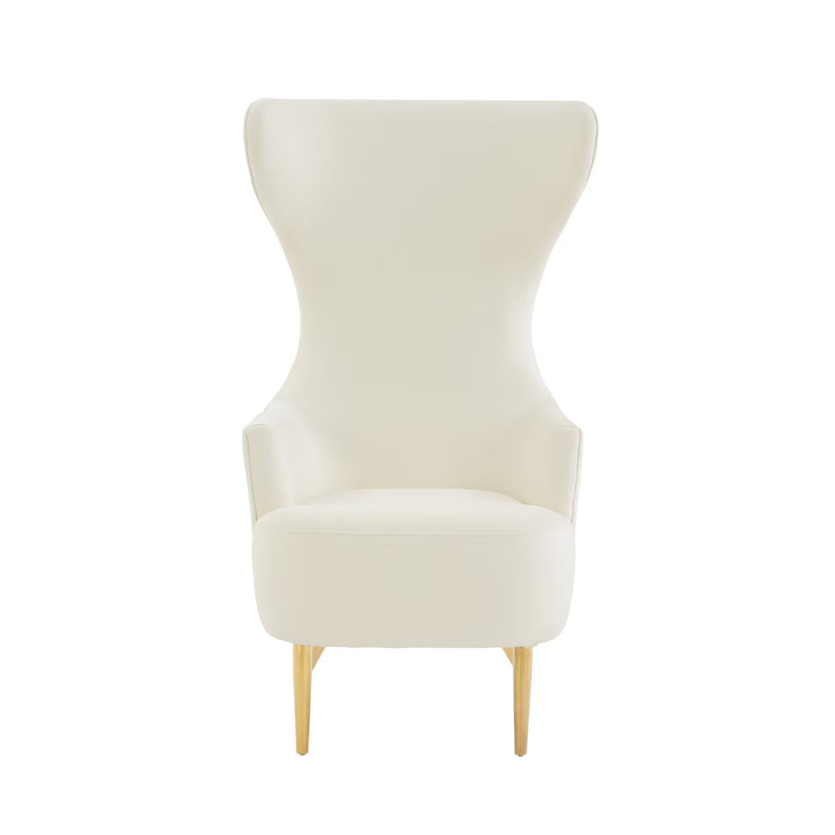 Julia Cream Velvet Channel Tufted Wingback Chair By Inspire Me! Home Decor