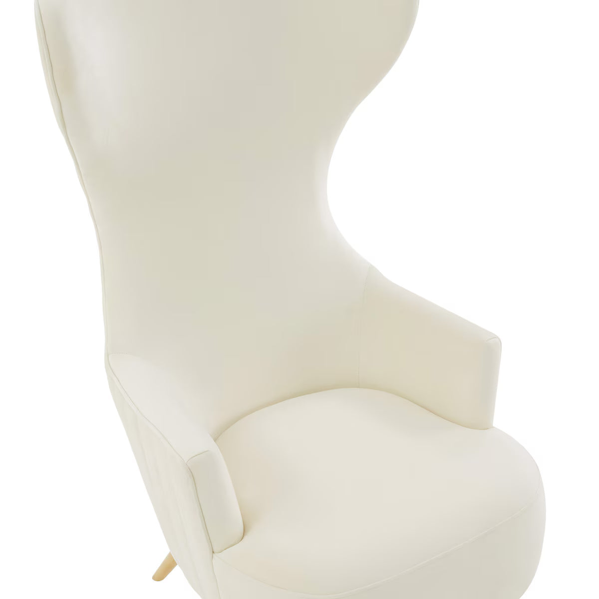 Julia Cream Velvet Channel Tufted Wingback Chair By Inspire Me! Home Decor