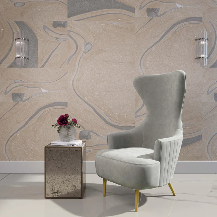 Julia Cream Velvet Channel Tufted Wingback Chair By Inspire Me! Home Decor