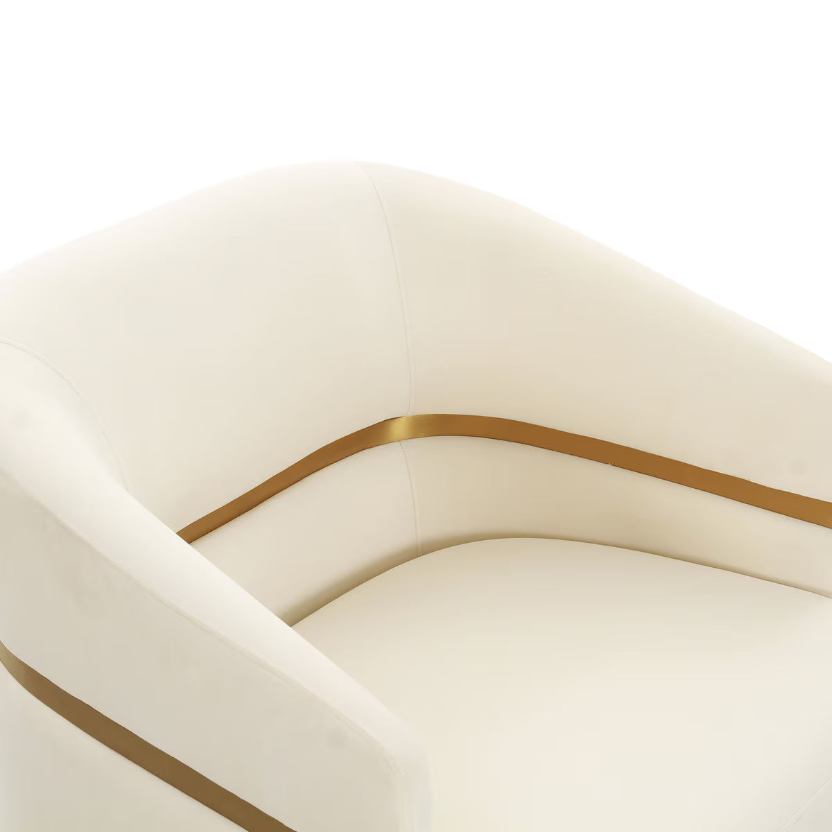 Ayla Cream Velvet Accent Chair by Inspire Me! Home DÃ©cor