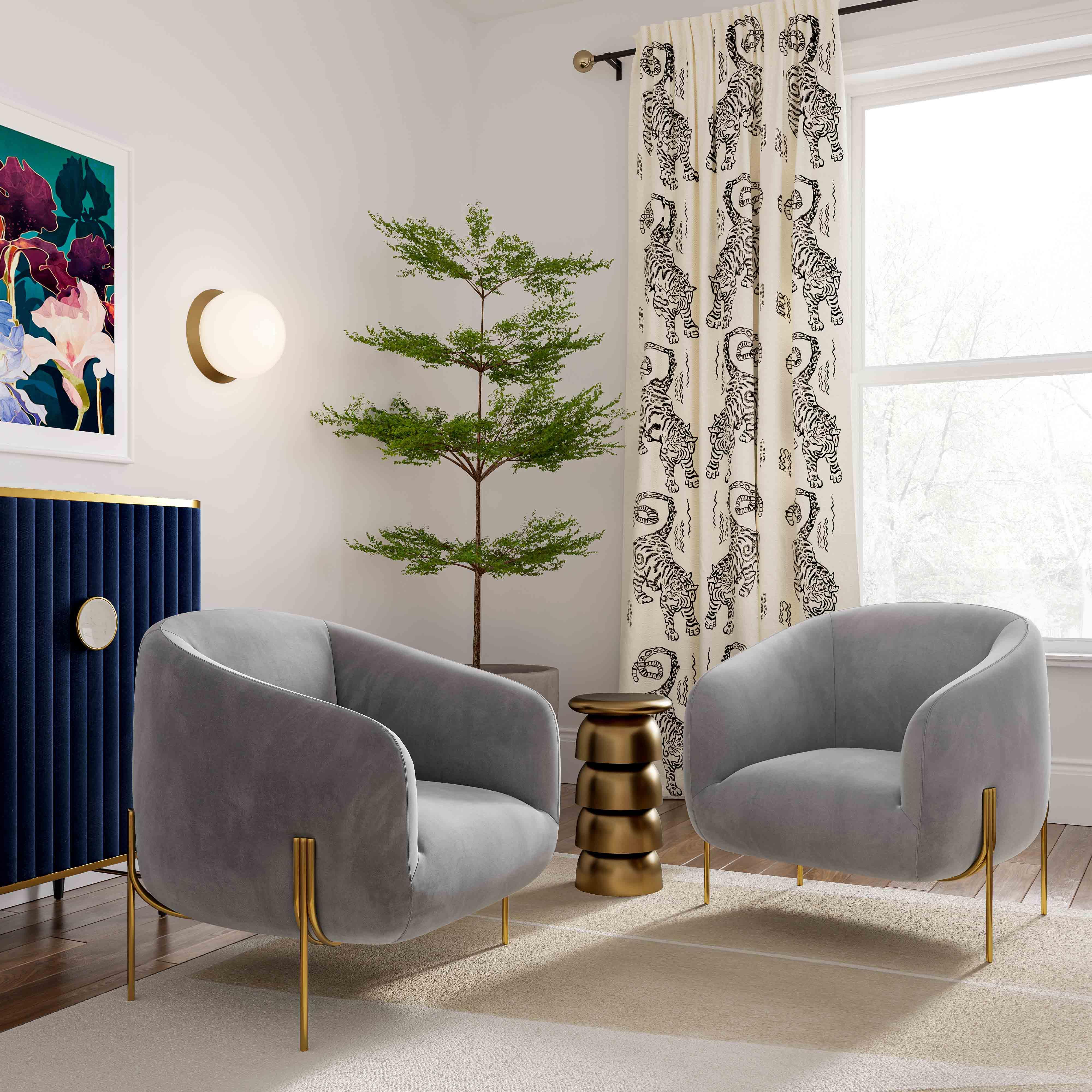 Kandra Performance Velvet Accent Chair