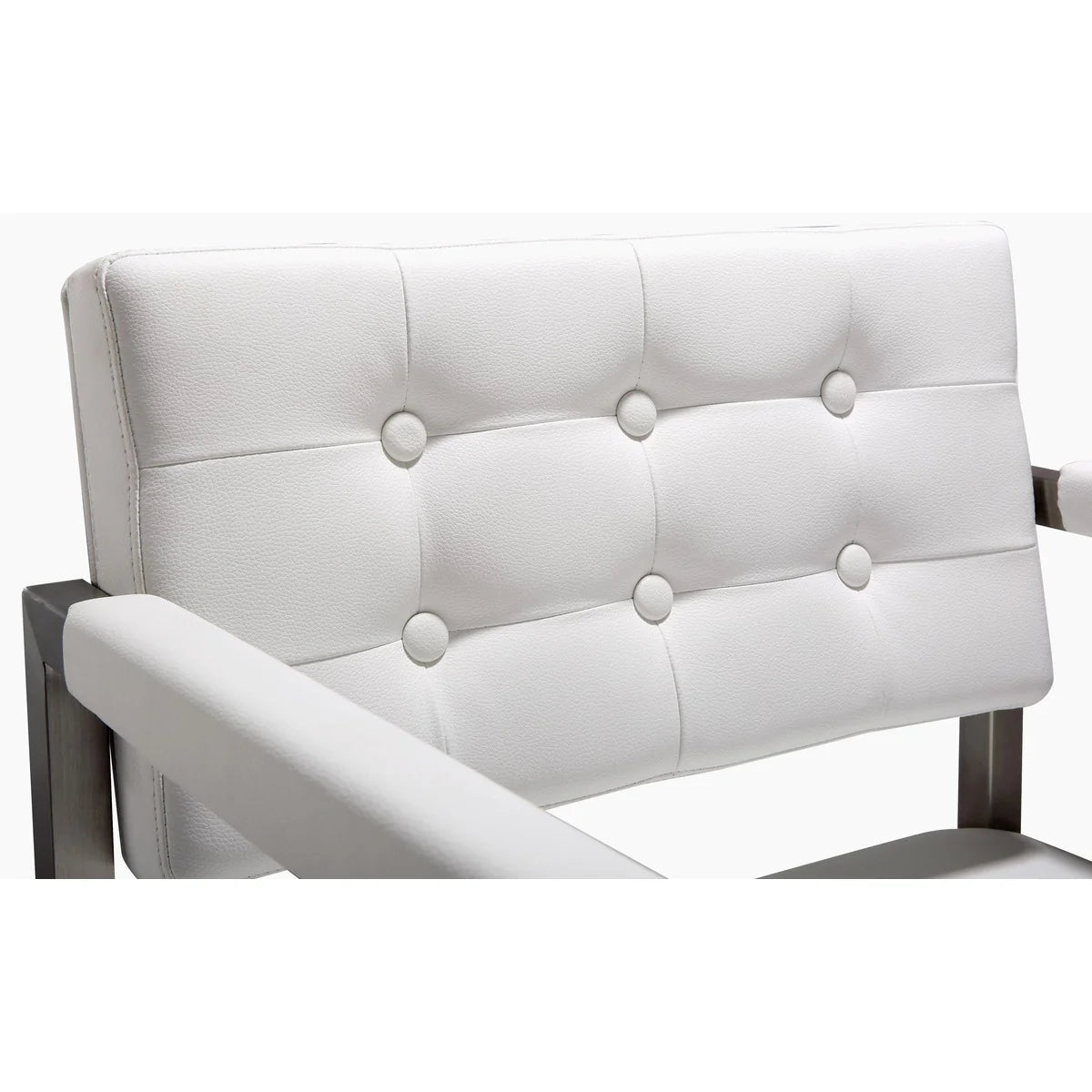 Director Performance Vegan Leather Stool with Silver Base