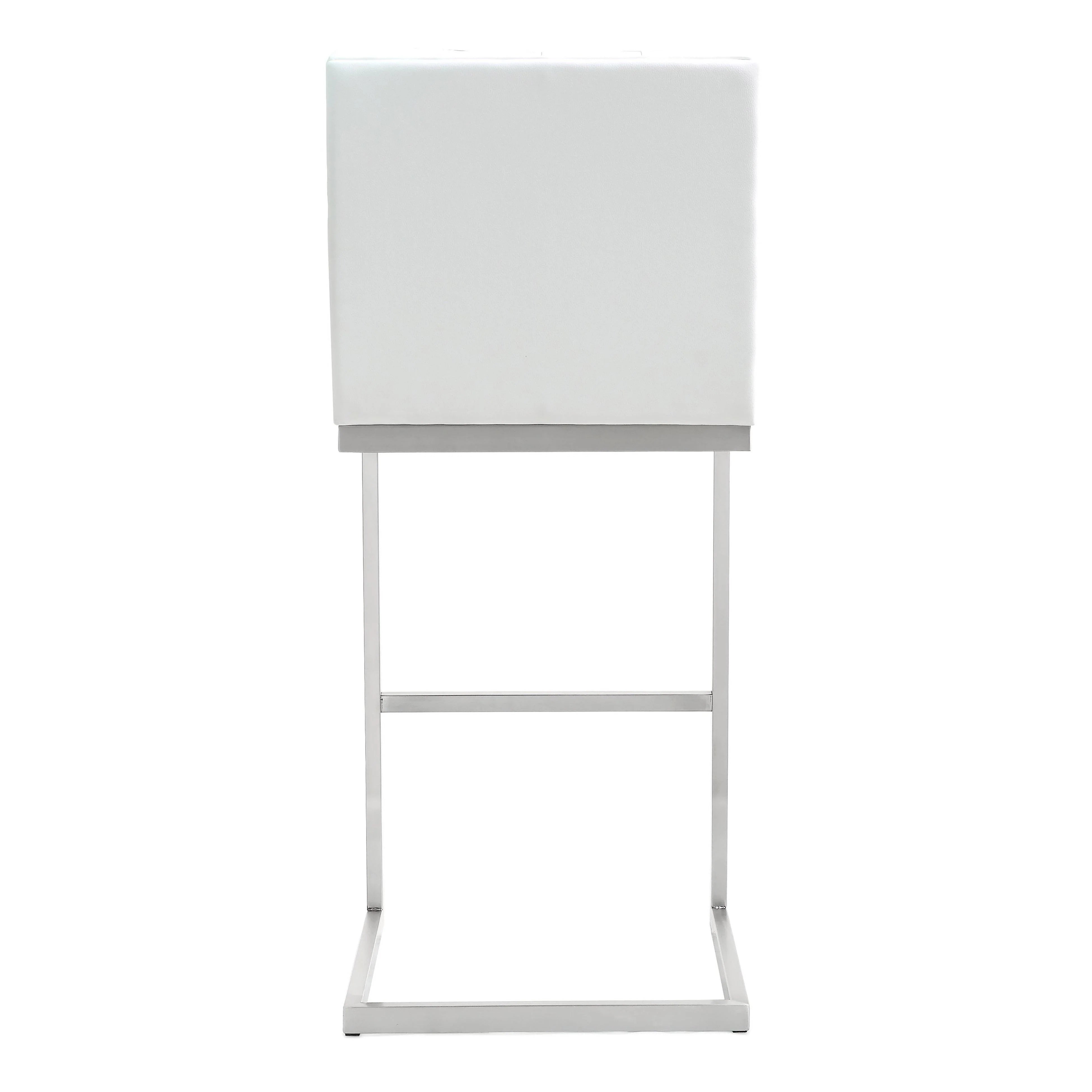 Helsinki White Performance Vegan Leather Stool - Set of 2