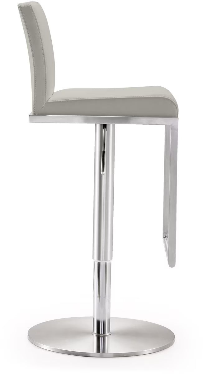 Amalfi Light Grey Performance Vegan Leather Stool