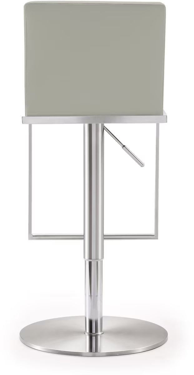 Amalfi Light Grey Performance Vegan Leather Stool