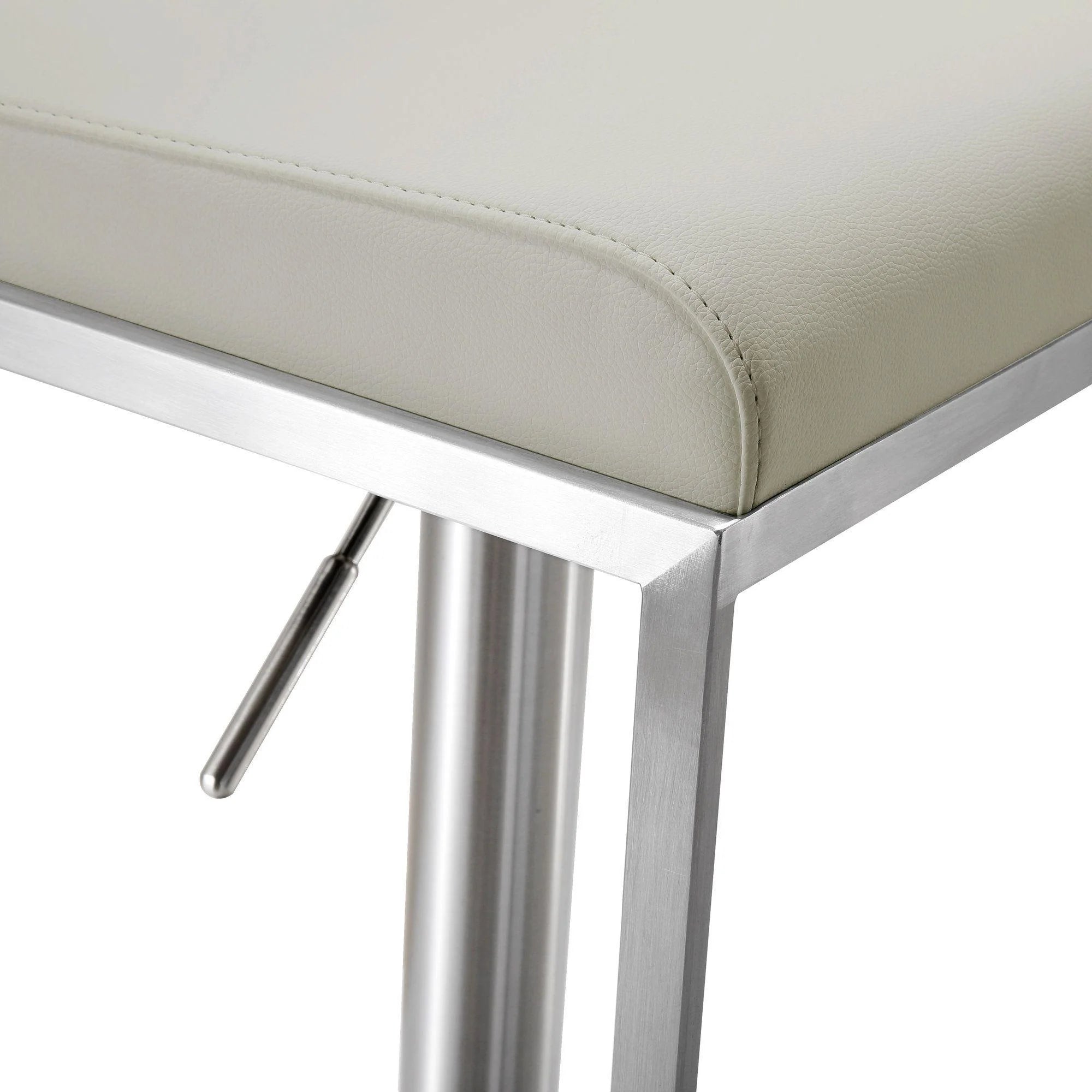 Tabouret en cuir vegan Amalfi Light Grey Performance