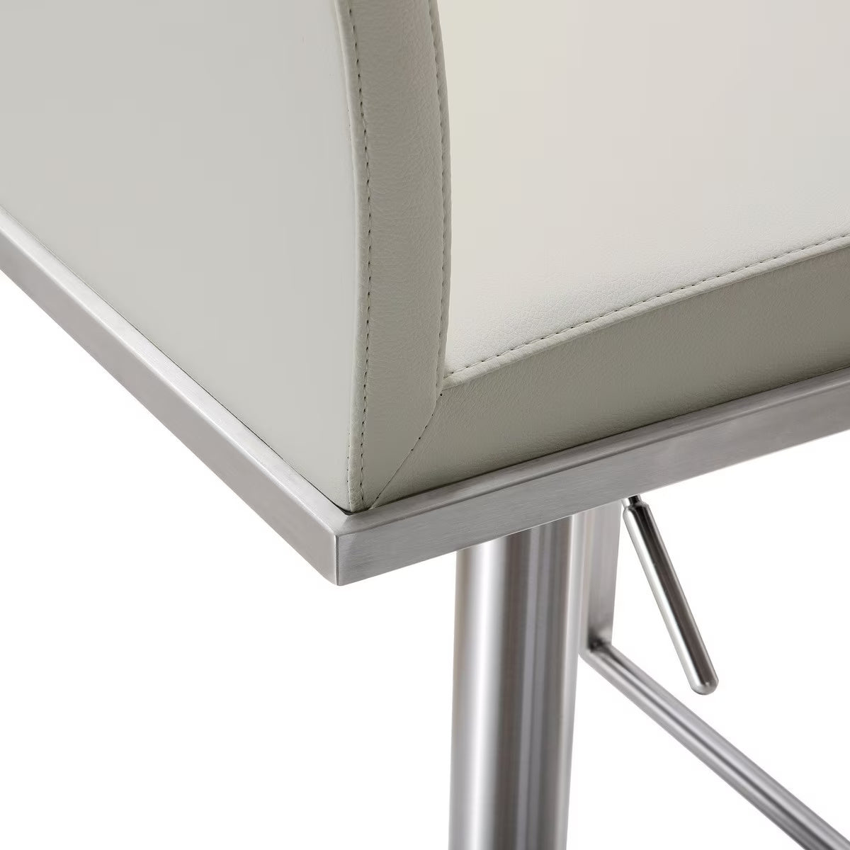 Amalfi Light Grey Performance Vegan Leather Stool