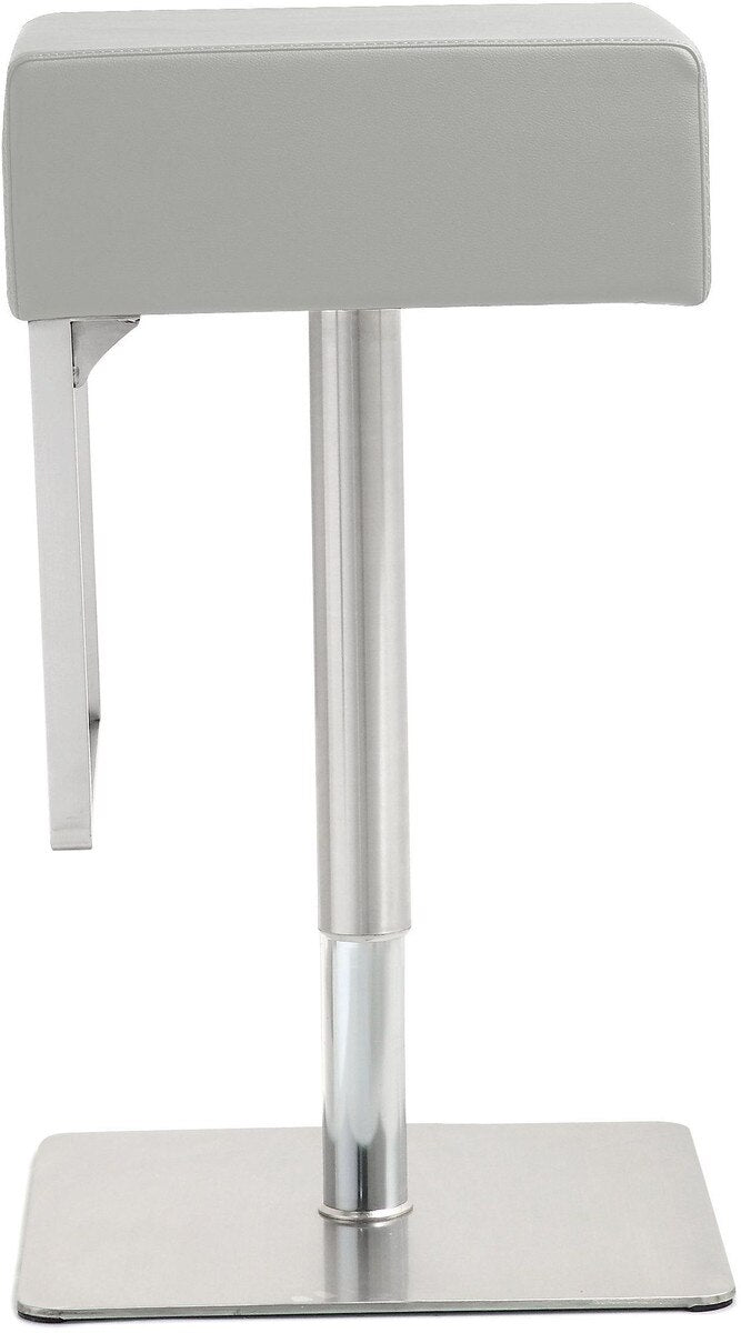 Seville Light Grey Performance Vegan Leather Adjustable Barstool