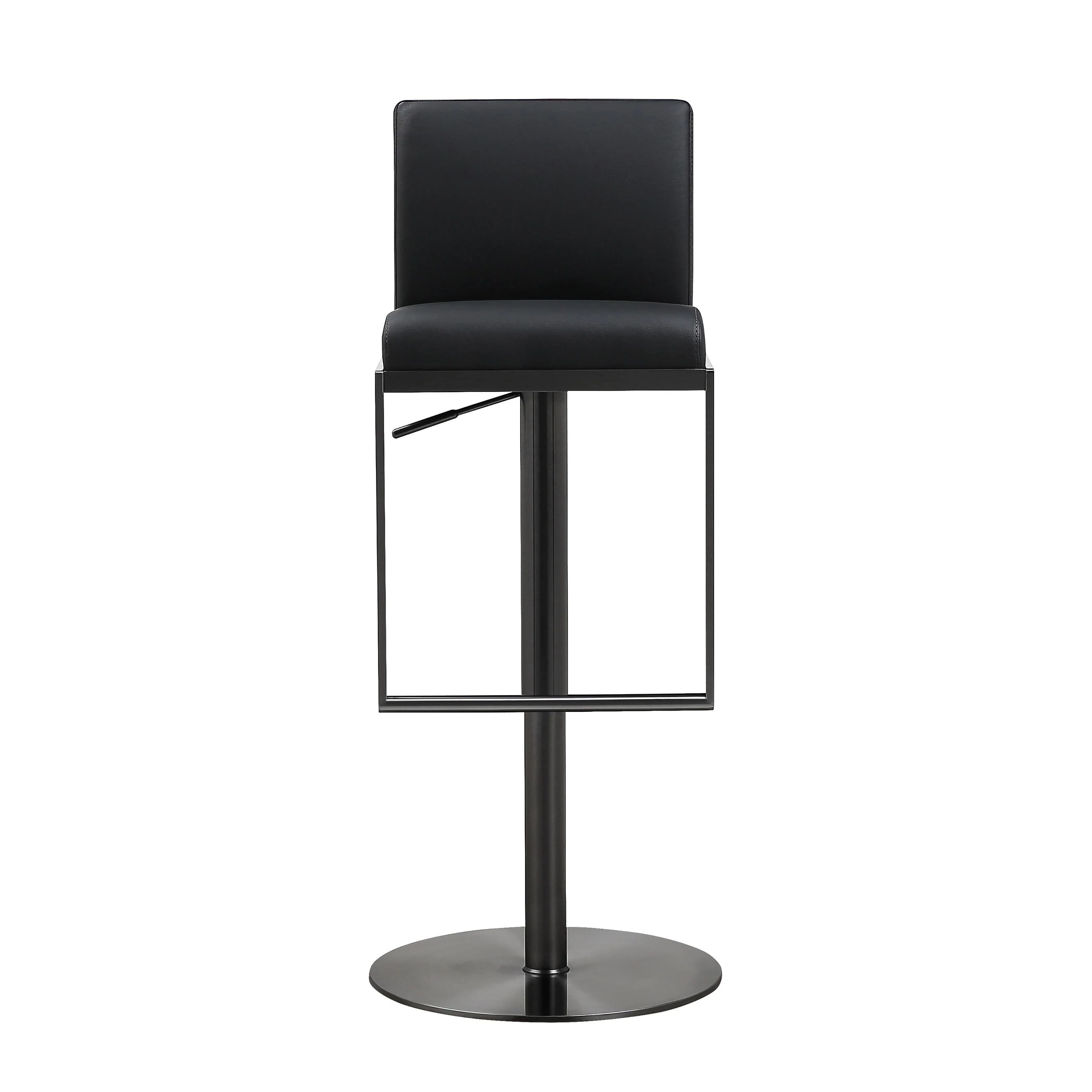 Tabouret Amalfi Black Performance en cuir vegan sur noir