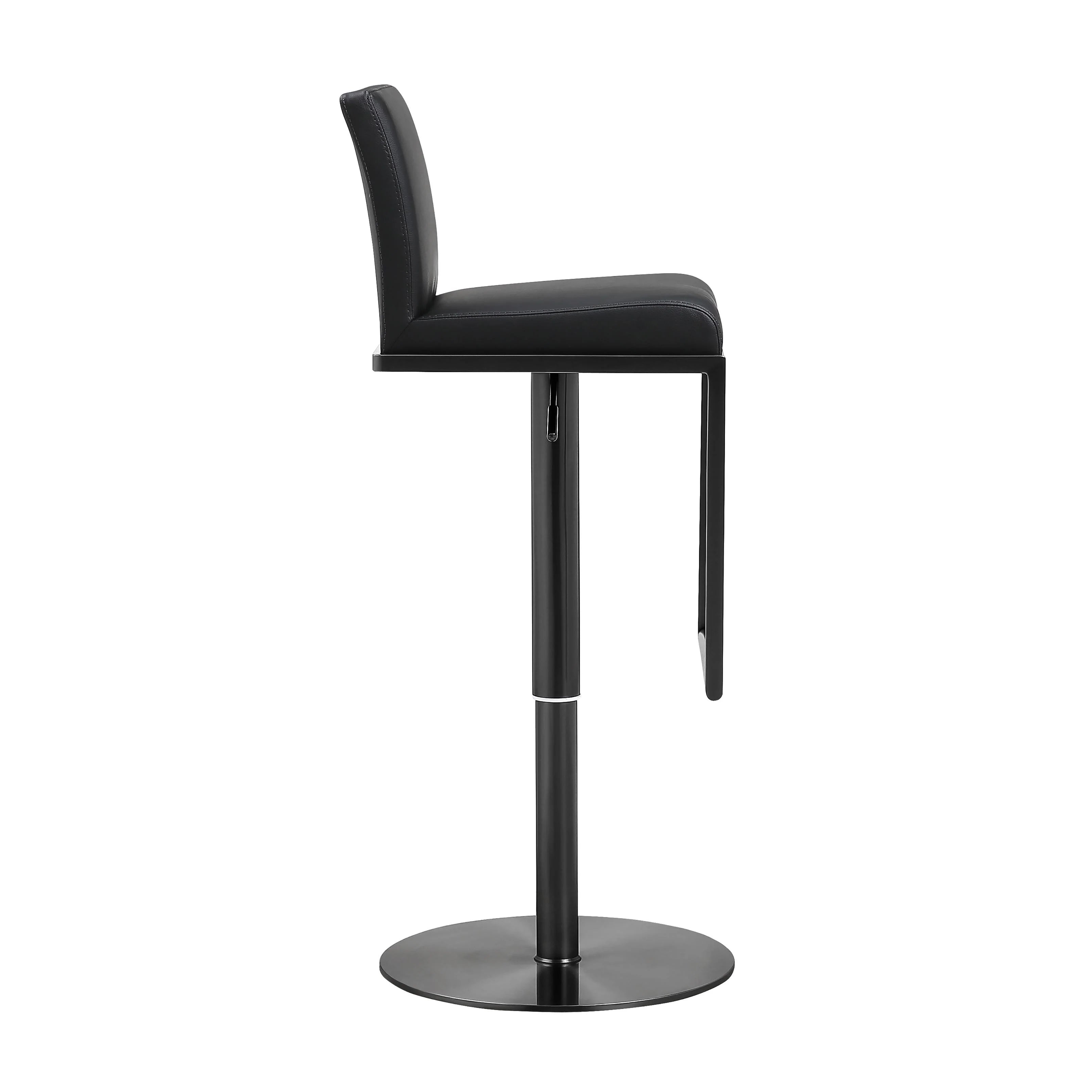 Tabouret Amalfi Black Performance en cuir vegan sur noir