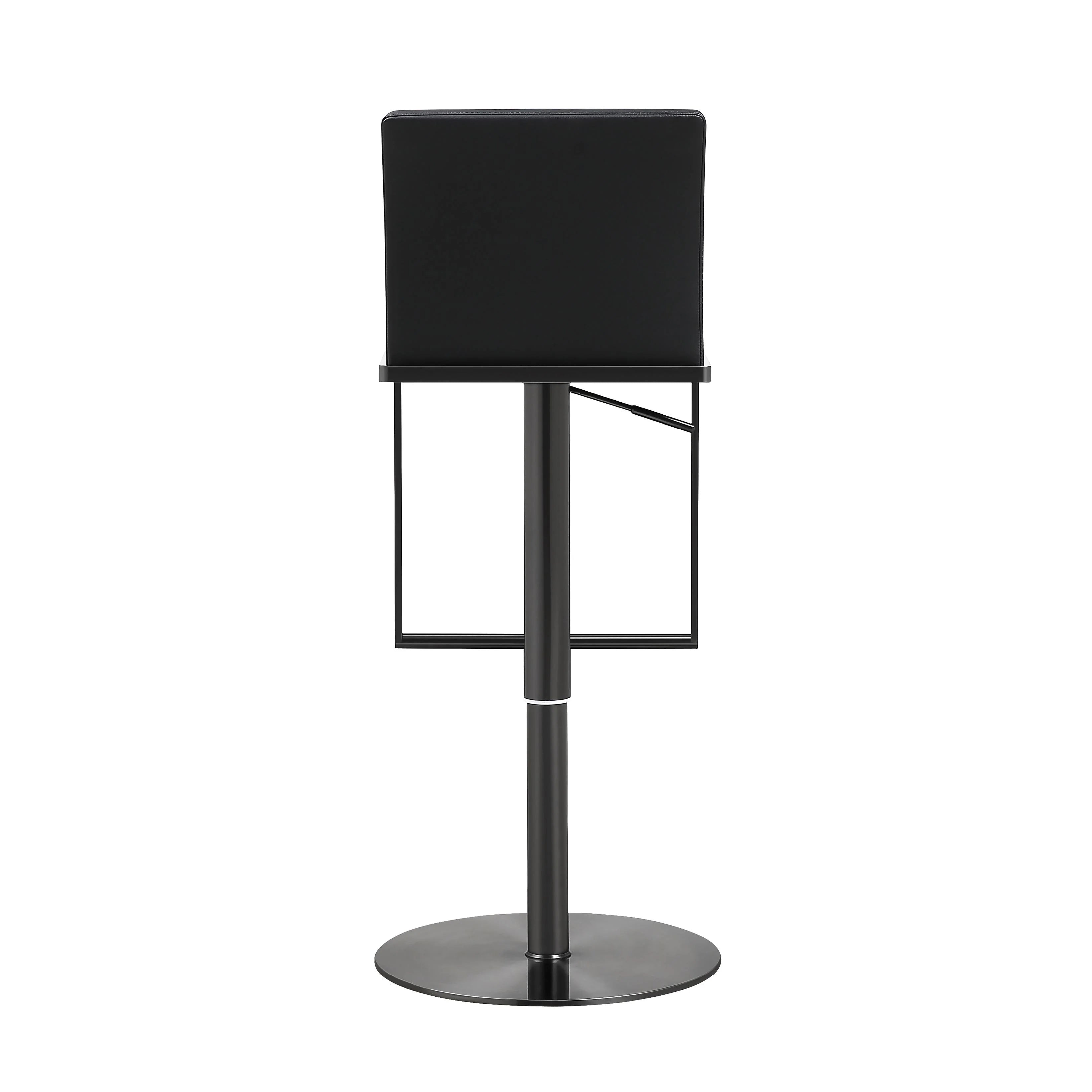 Tabouret Amalfi Black Performance en cuir vegan sur noir