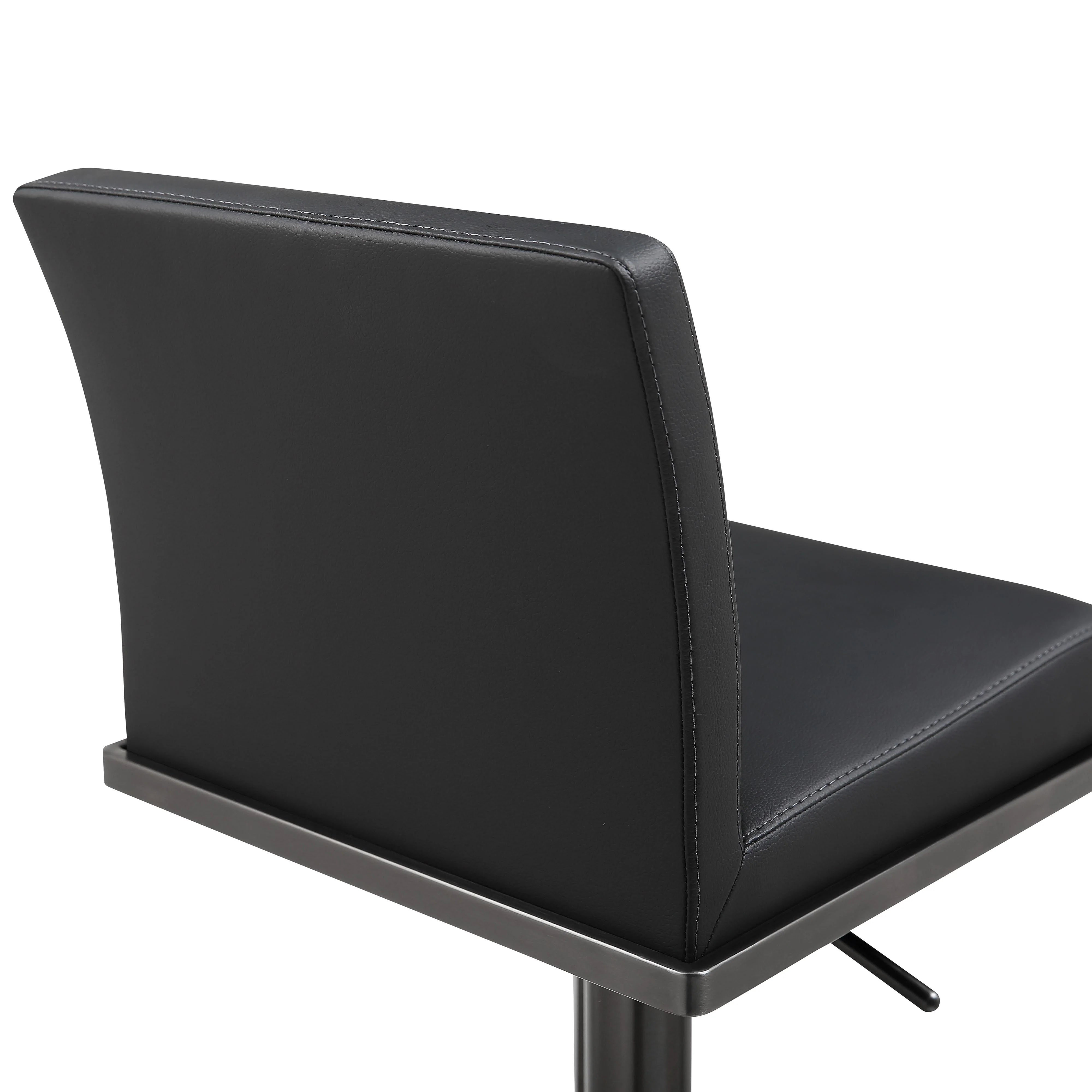 Tabouret Amalfi Black Performance en cuir vegan sur noir