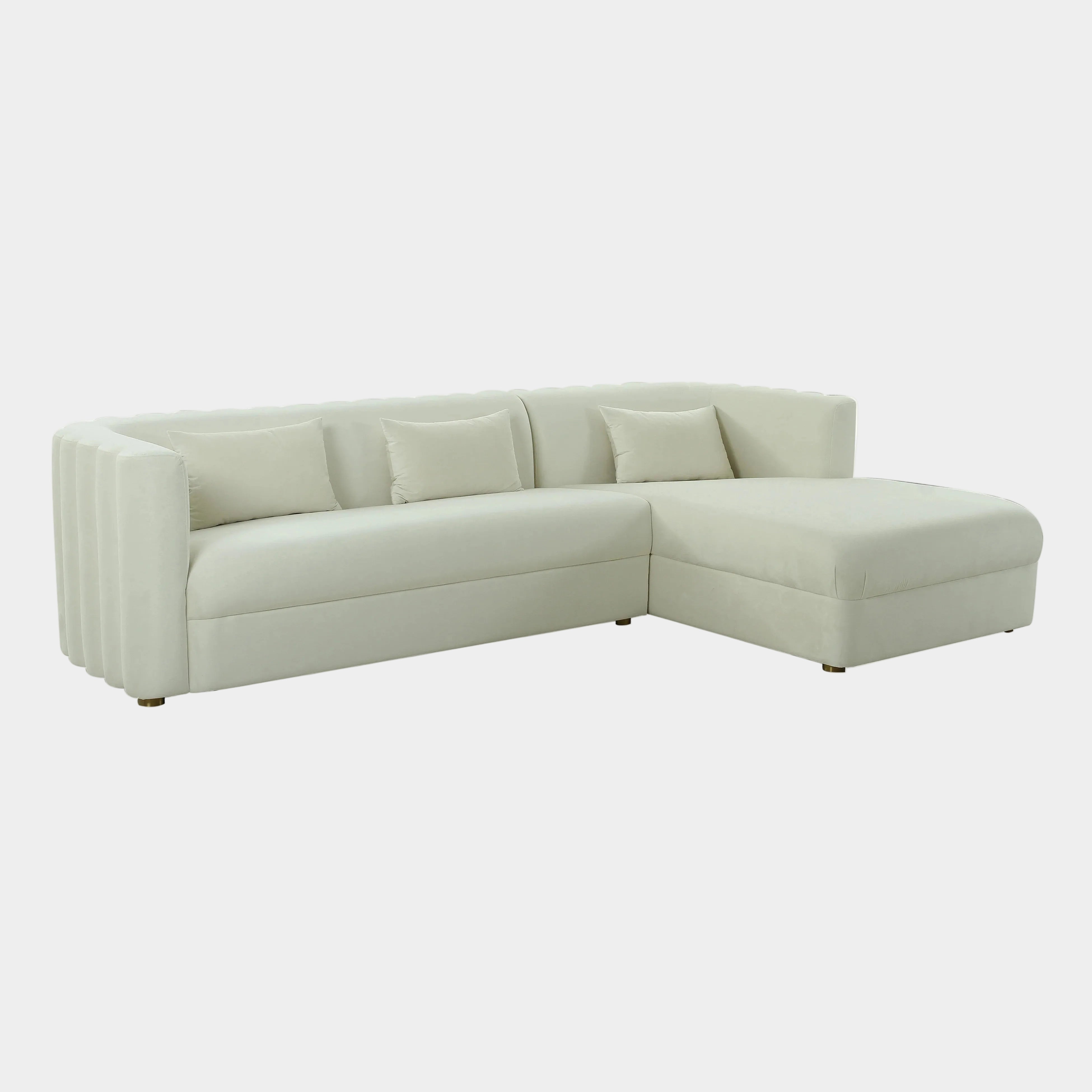 Callie 2-Piece Performance Velvet L-Shaped Sectional