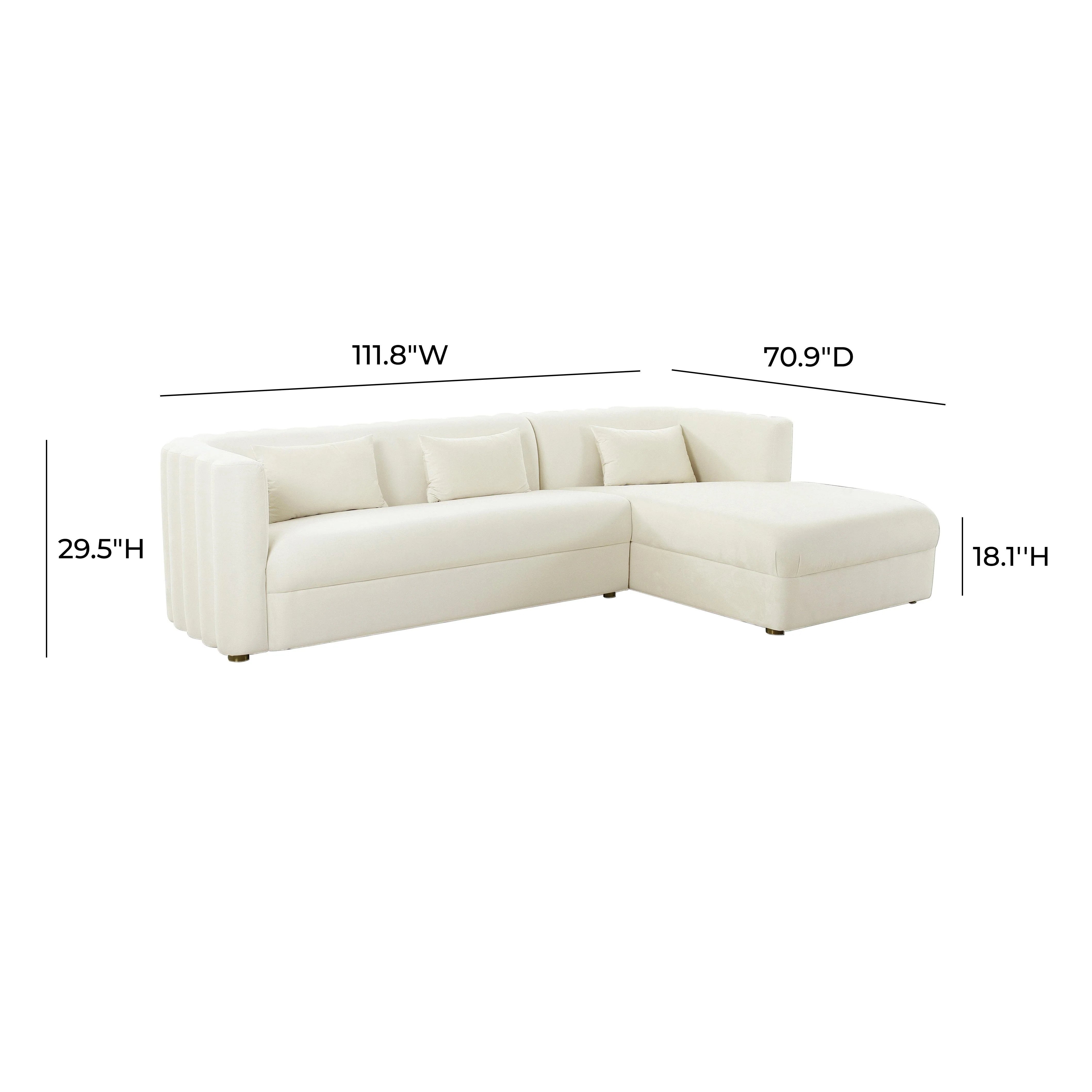 Callie 2-Piece Performance Velvet L-Shaped Sectional