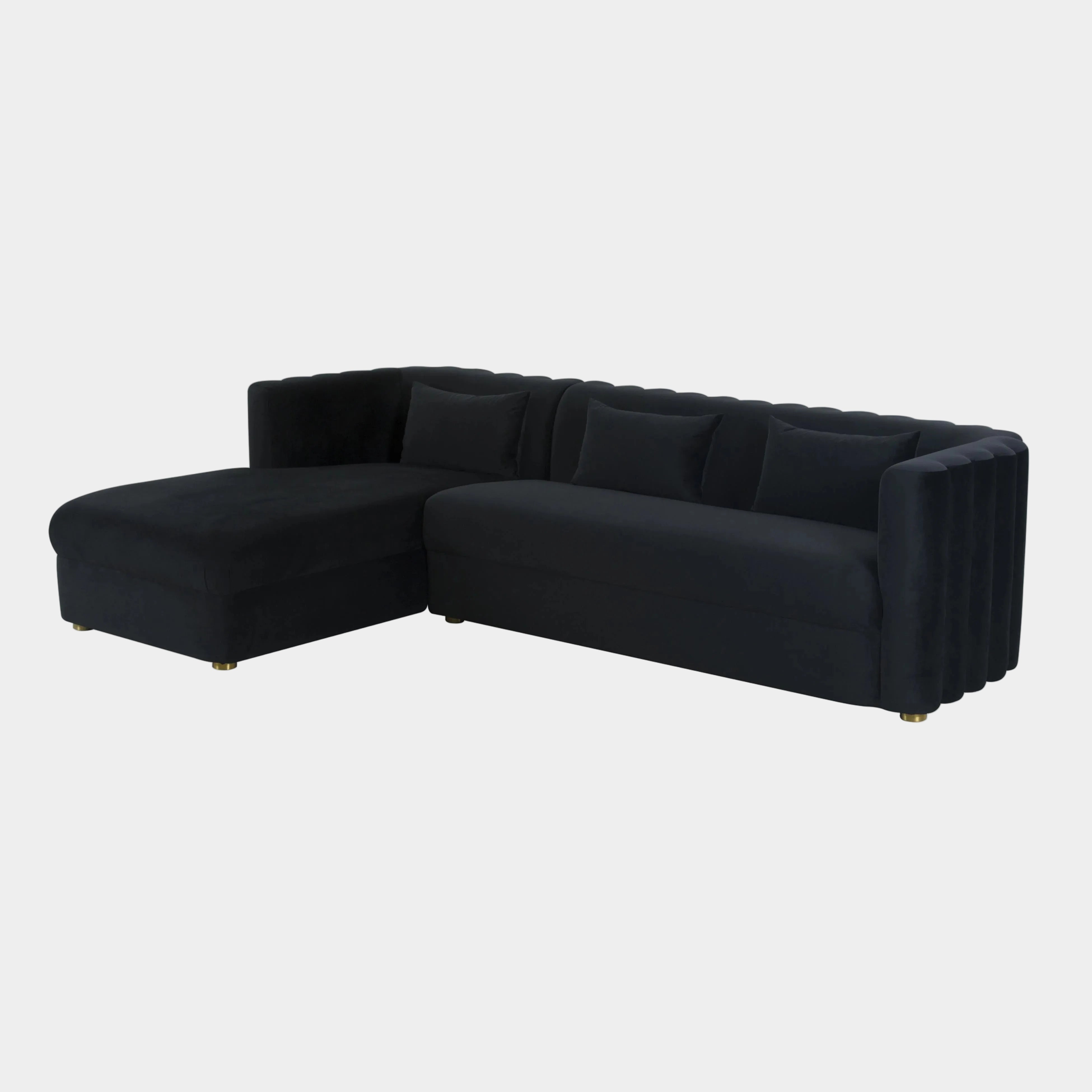 Callie 2-Piece Performance Velvet L-Shaped Sectional