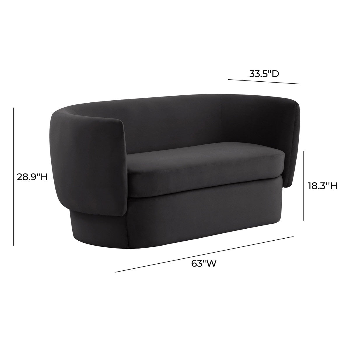 Isabella  Velvet Loveseat