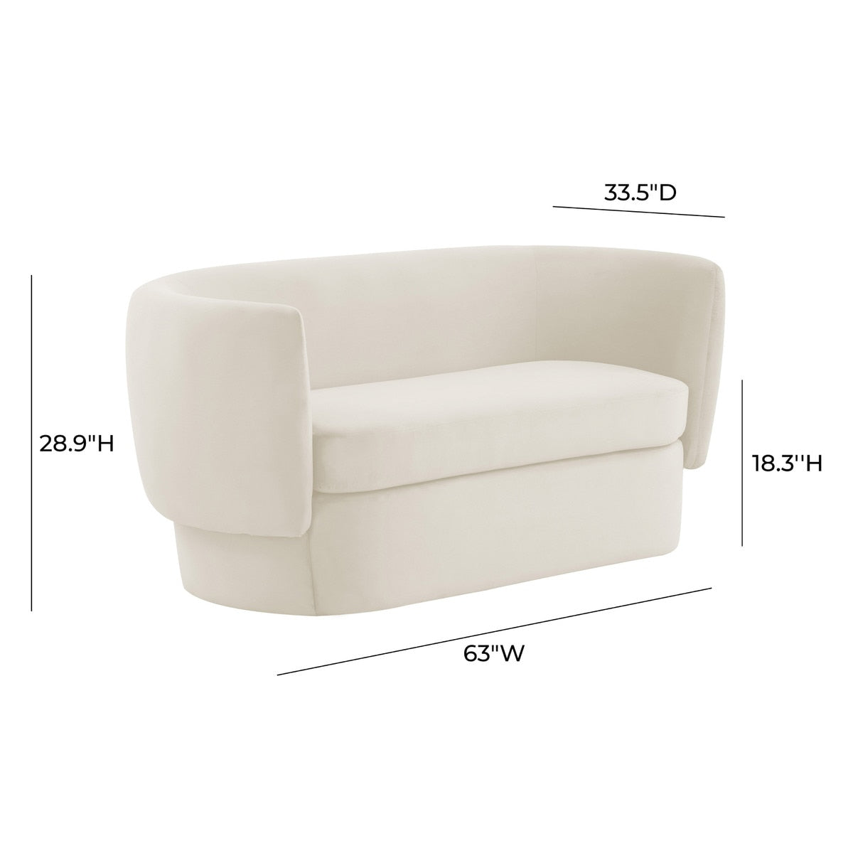 Isabella  Velvet Loveseat