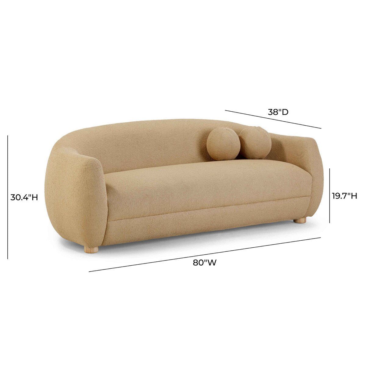 Judy Honey Boucle Sofa