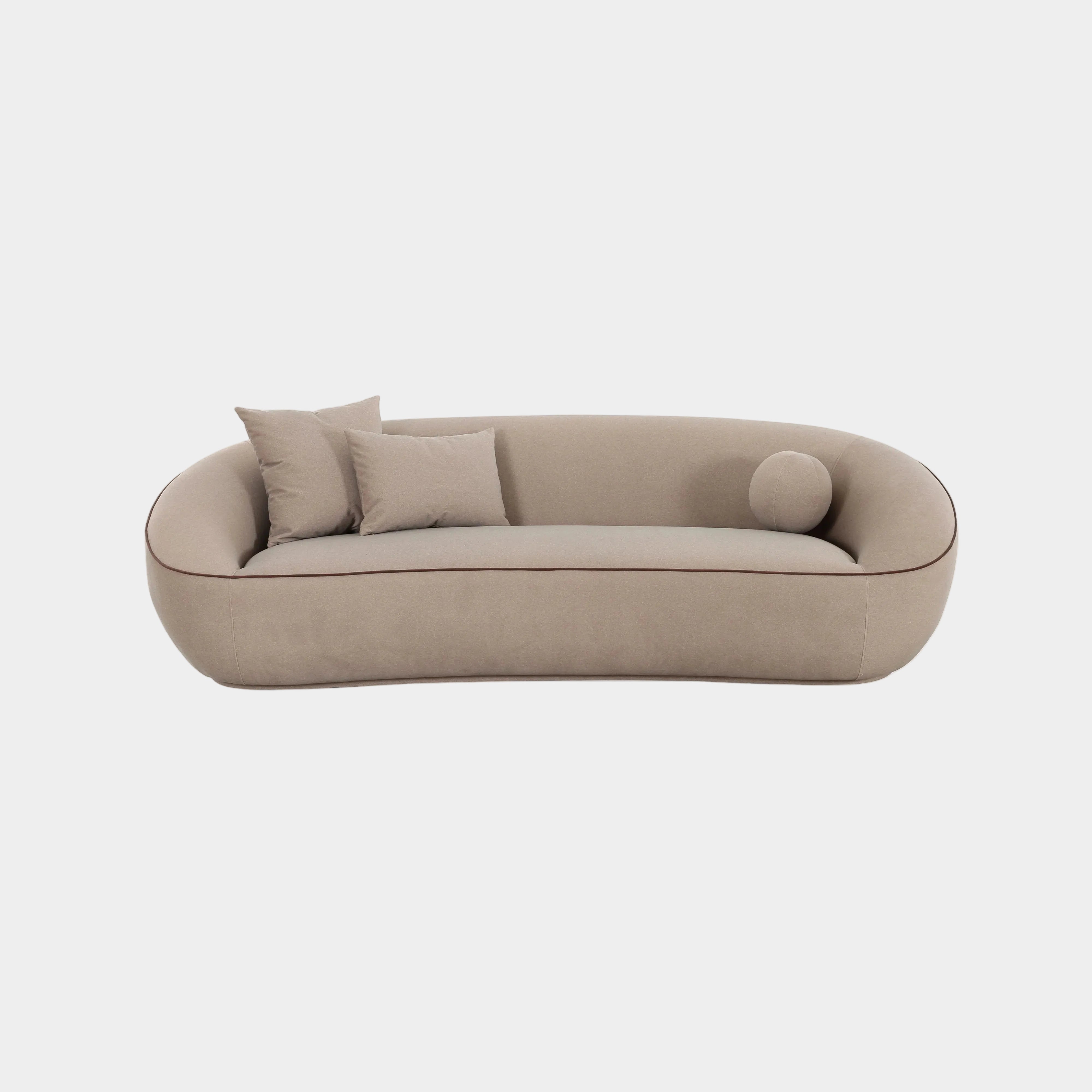 Jenny 98.5" Taupe Performance Faux Mohair Sofa