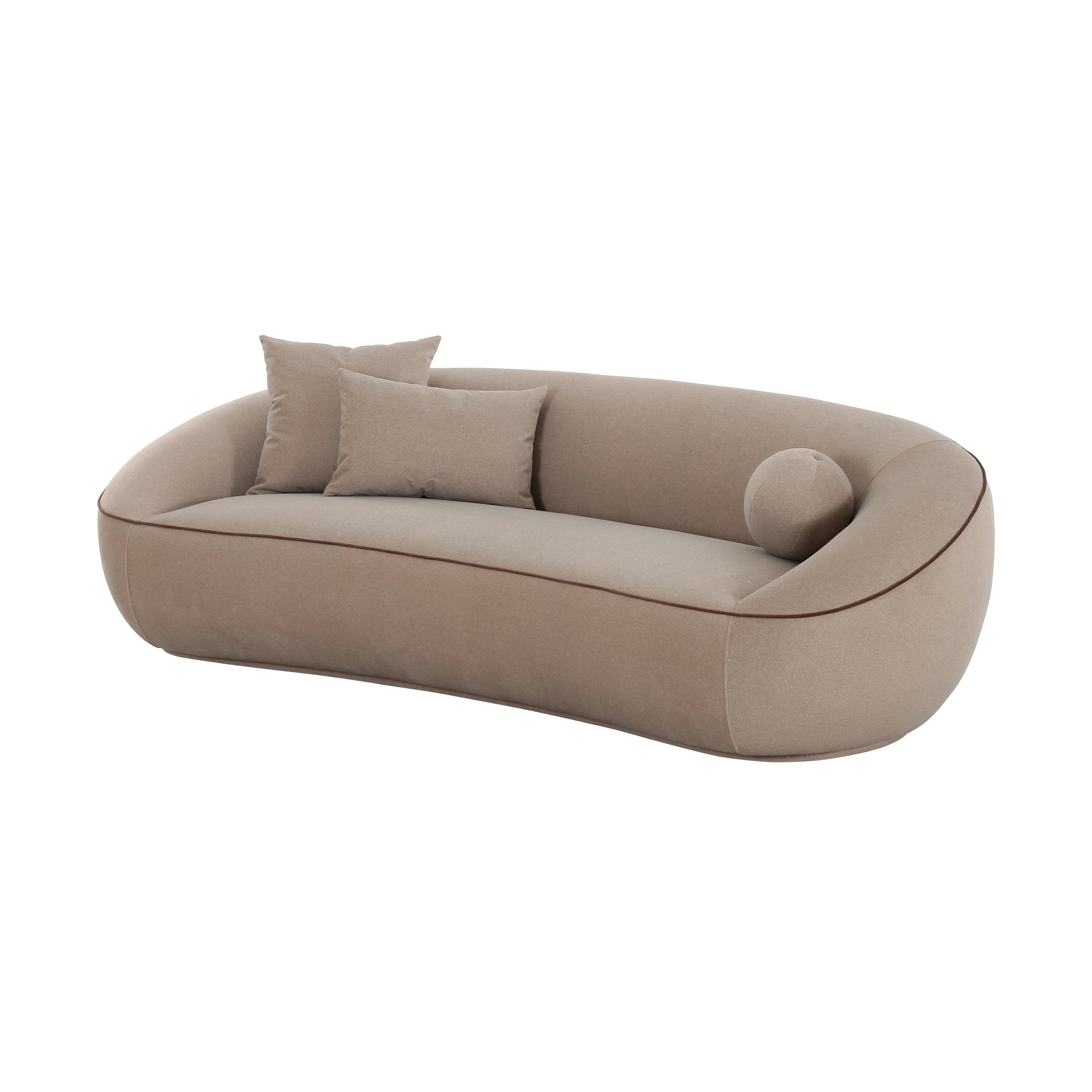 Jenny 98.5" Taupe Performance Faux Mohair Sofa