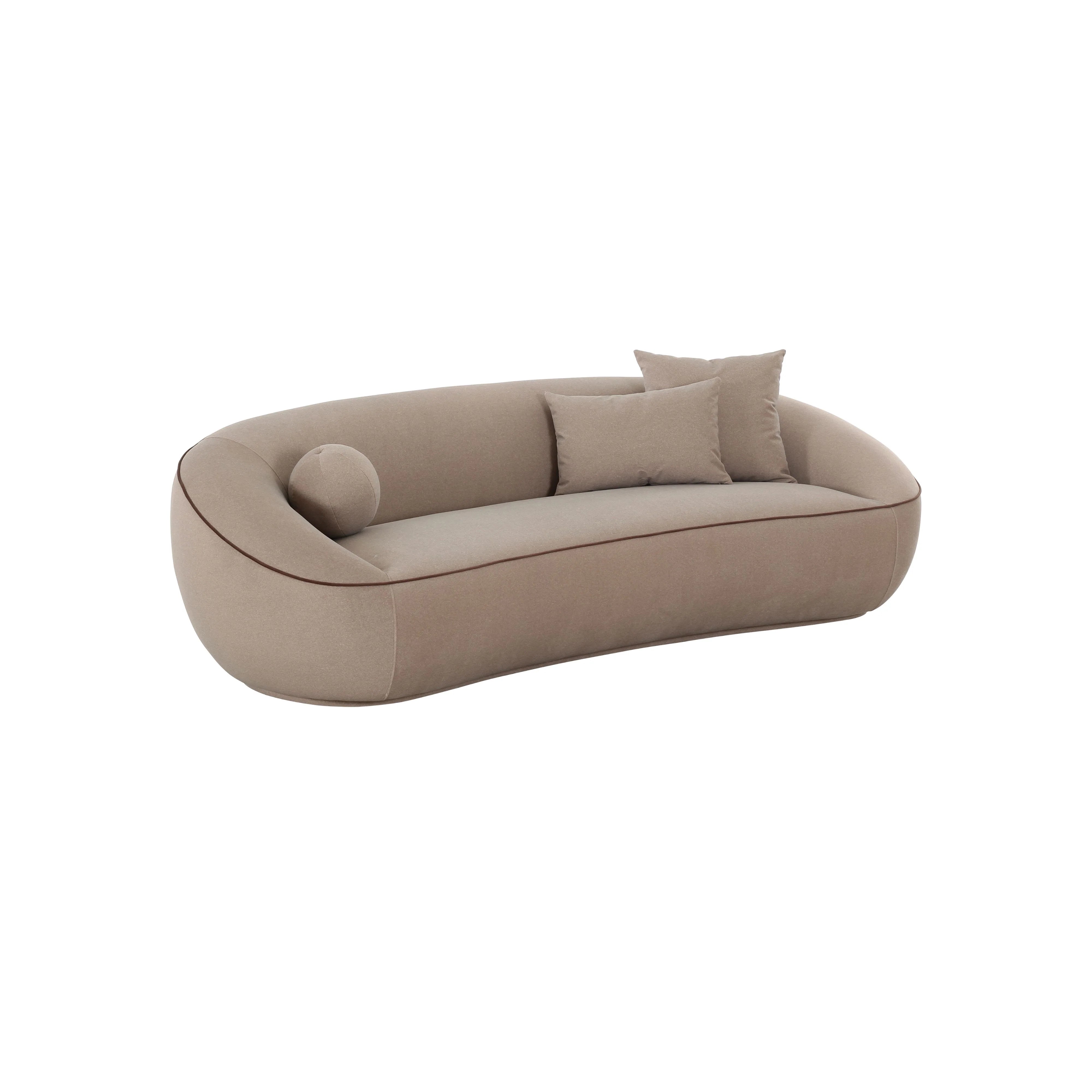 Jenny 98.5" Taupe Performance Faux Mohair Sofa