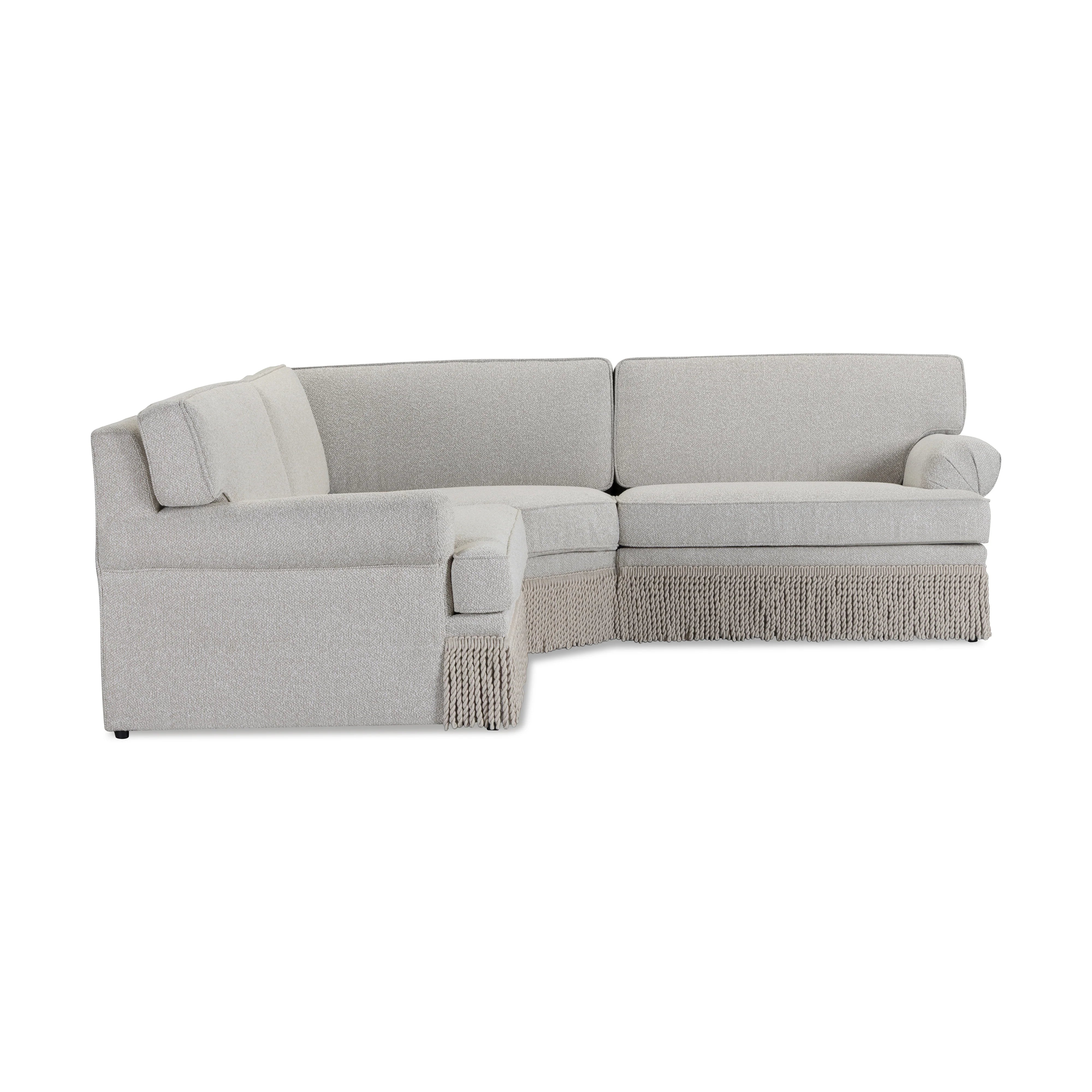 Yvette 3-Piece Warm Grey Performance Boucle L-Sectional