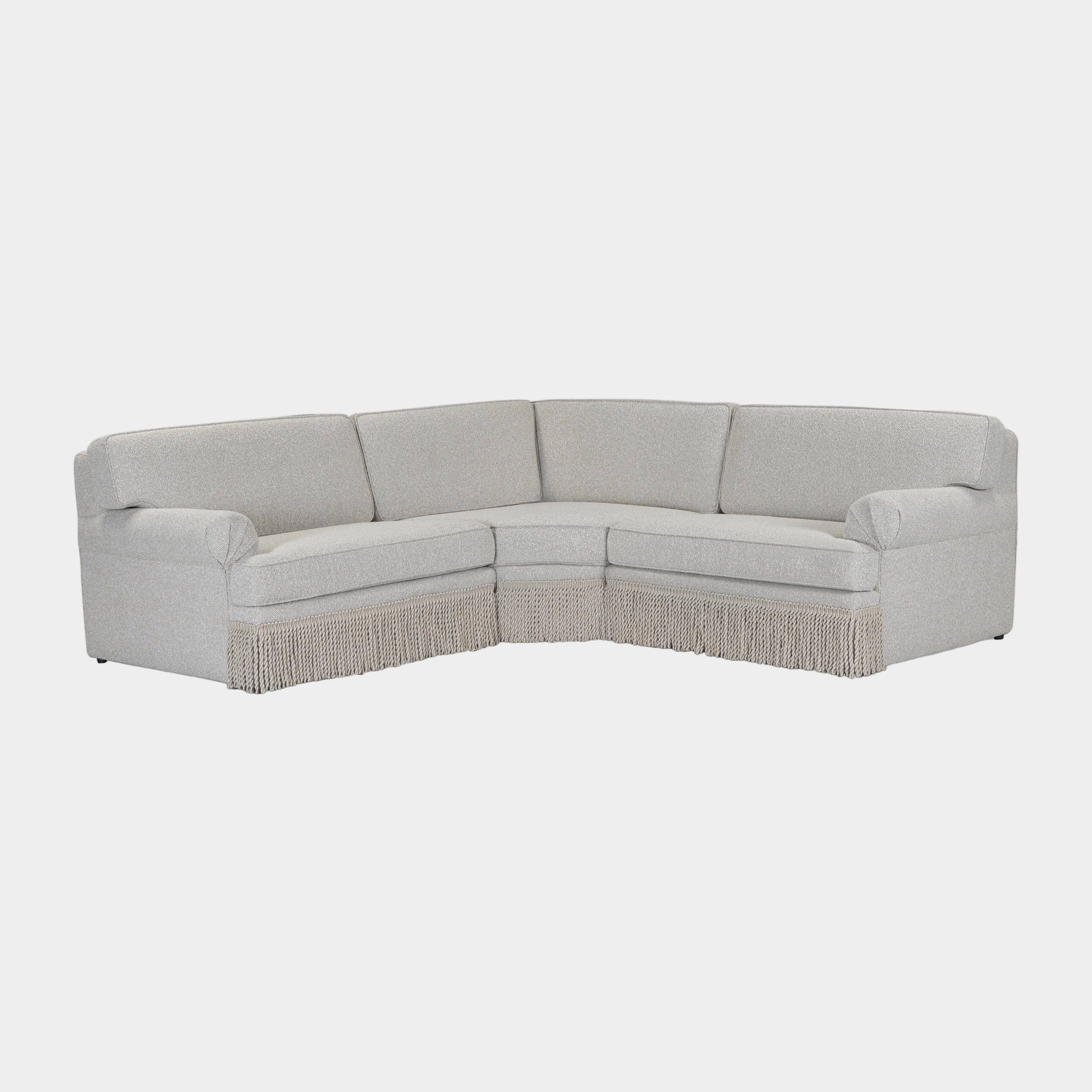 Yvette 3-Piece Warm Grey Performance Boucle L-Sectional