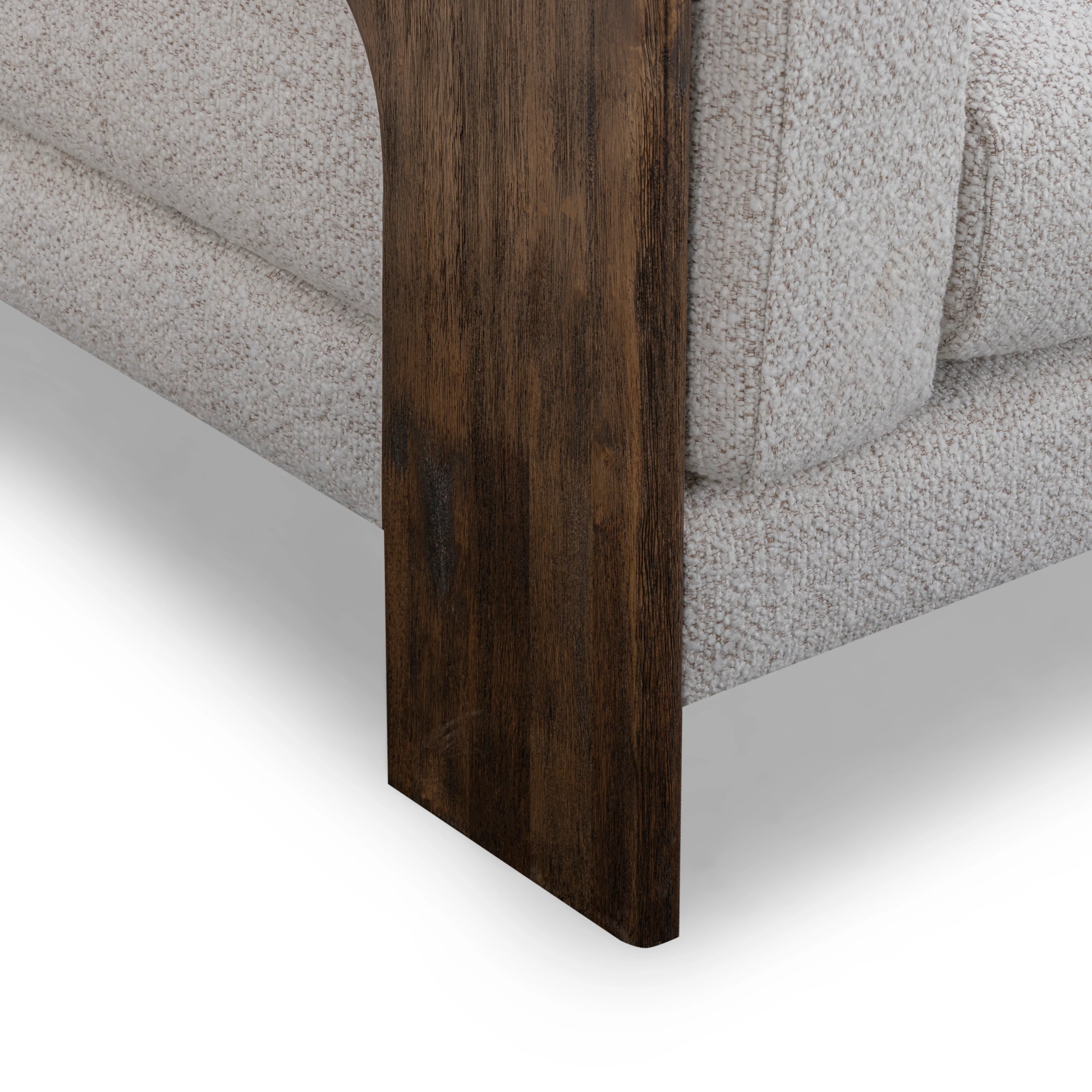 Elyn 91" Cream Contract-Grade Boucle Sofa