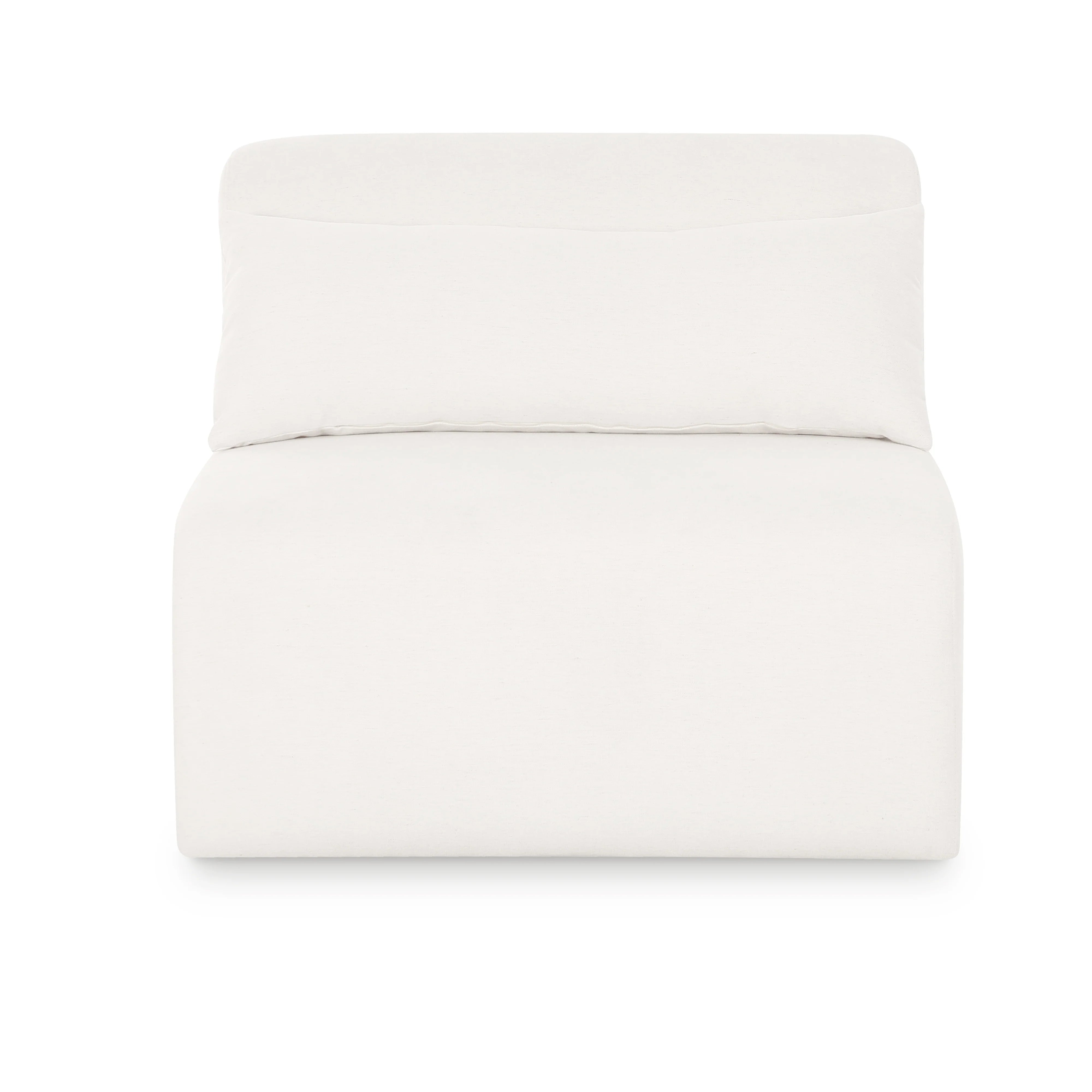 Tarra Cream Performance Chenille Modular Armless Chair