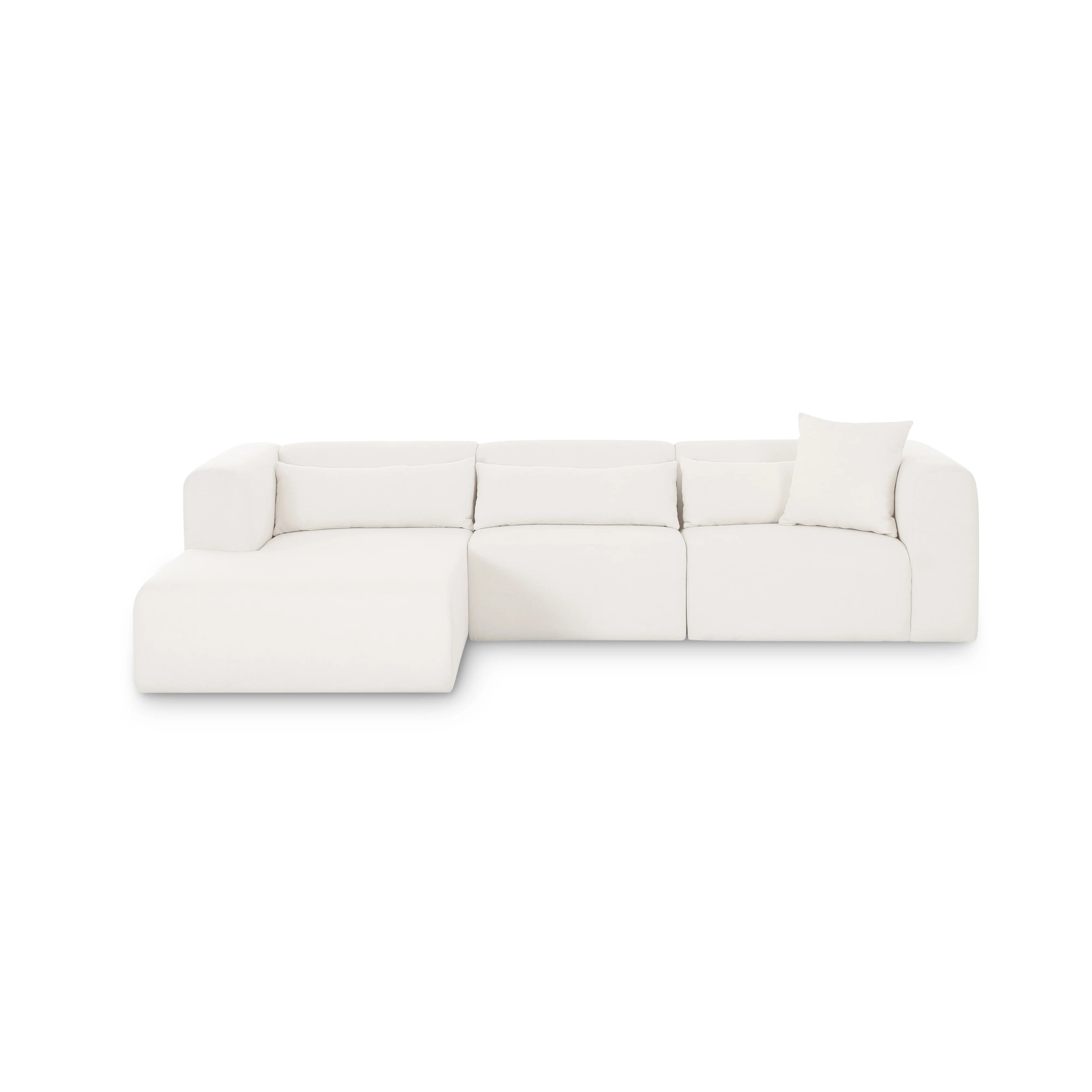 Tarra 3-Piece Cream Performance Chenille Modular Sectional