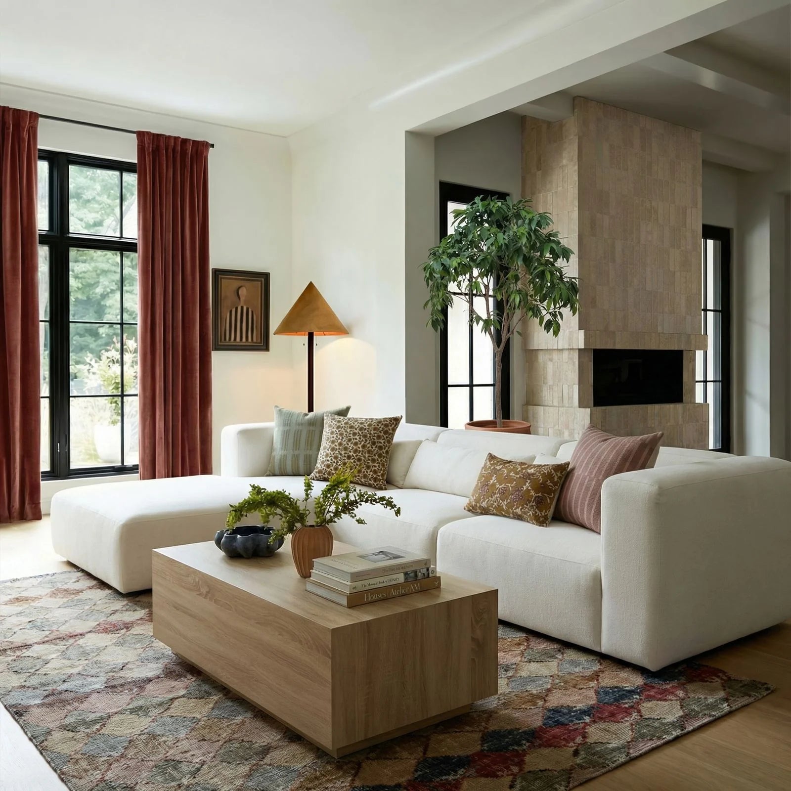 Tarra 3-Piece Cream Performance Chenille Modular Sectional