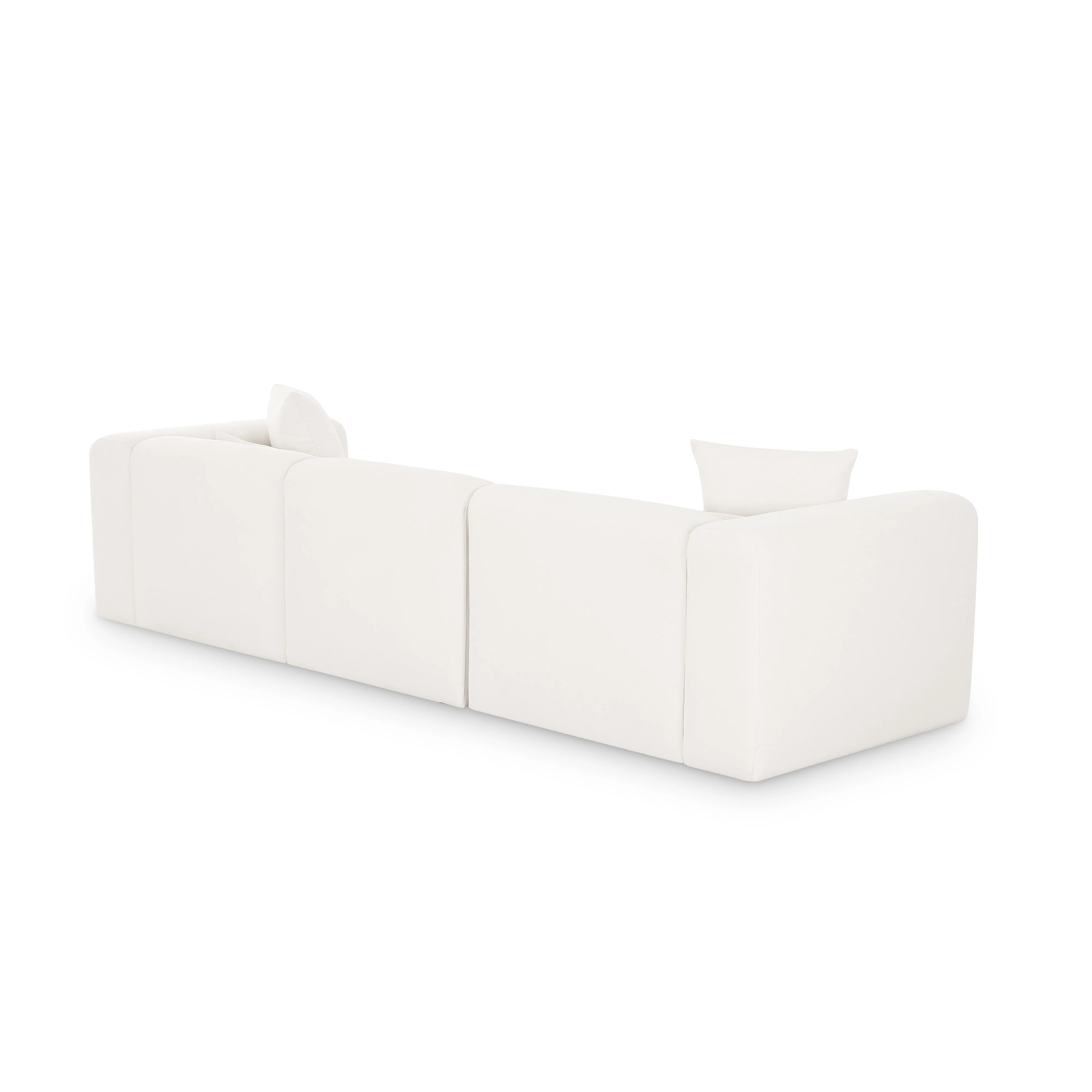 Tarra 118" Cream Performance Chenille Modular Sofa