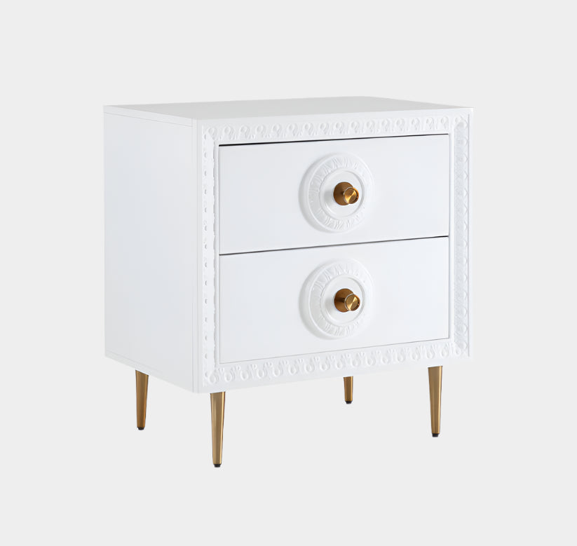 Bovey White Lacquer Side Table