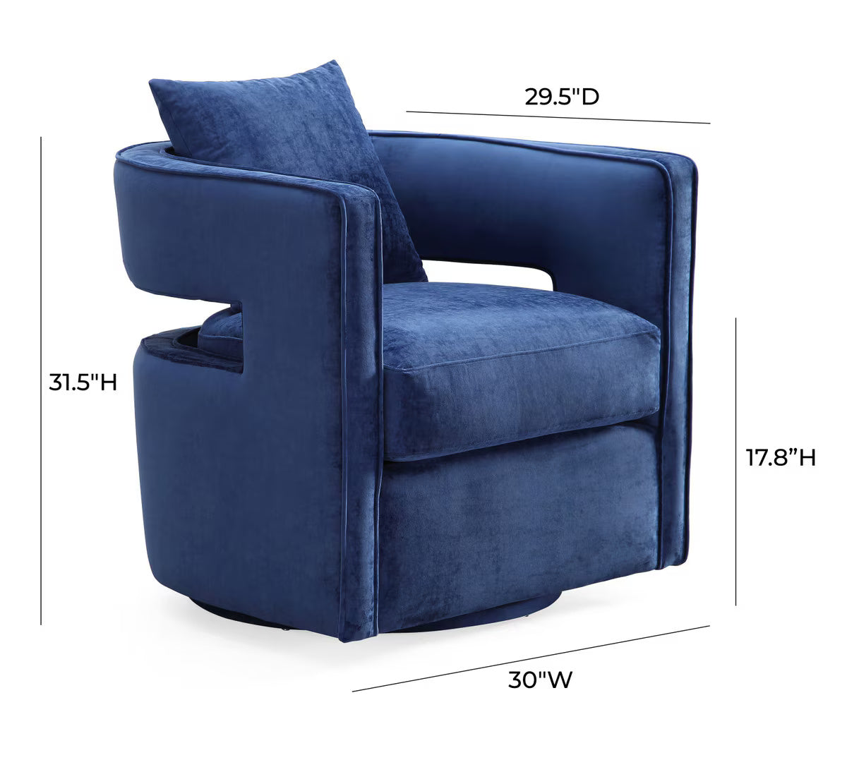 Chaise pivotante Kennedy Navy 