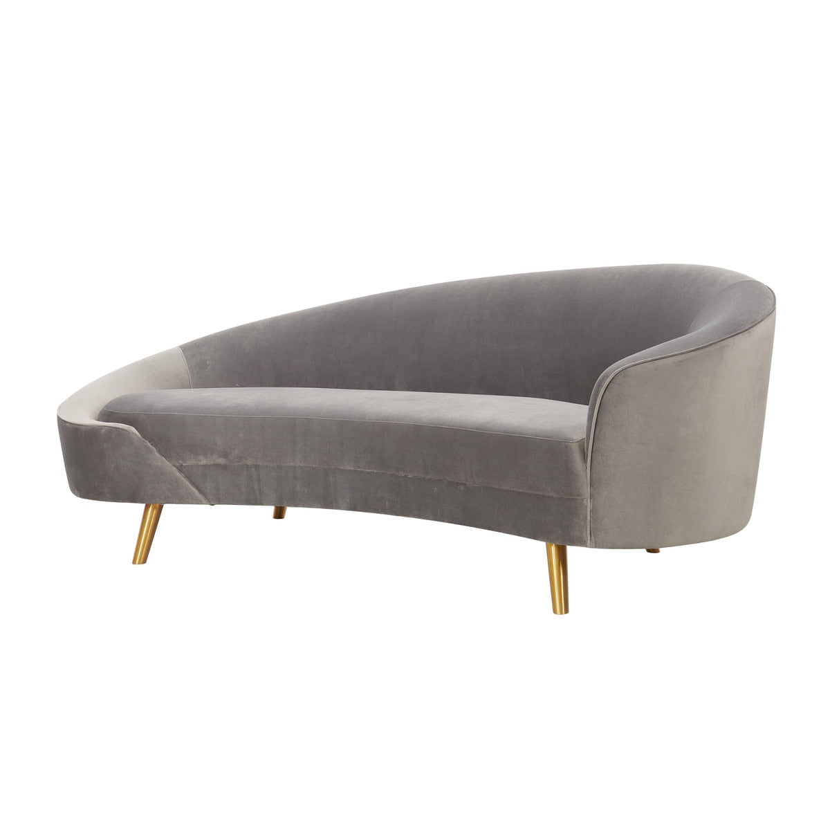 Cleopatra Grey Velvet Sofa