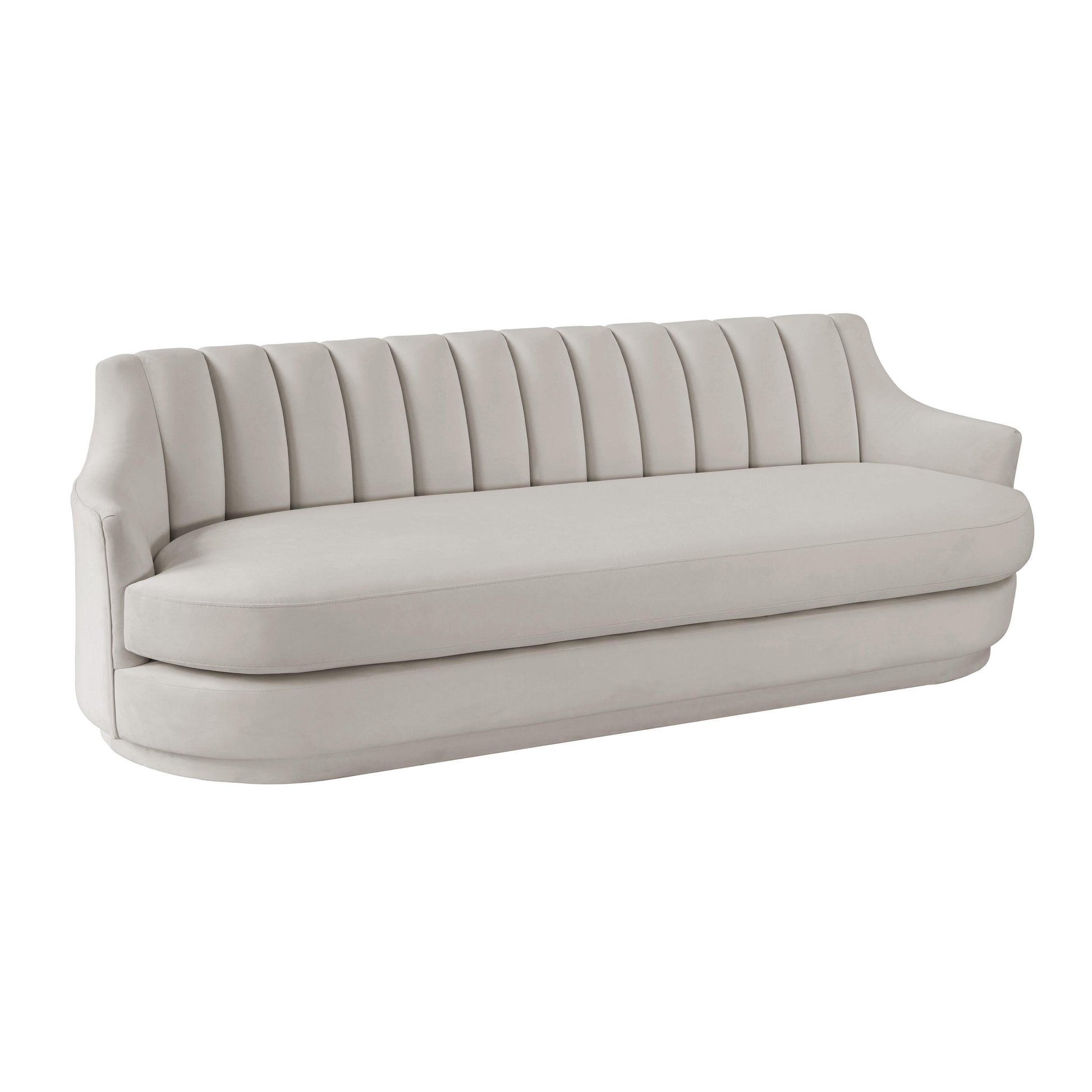 Peyton Light Grey Velvet Sofa